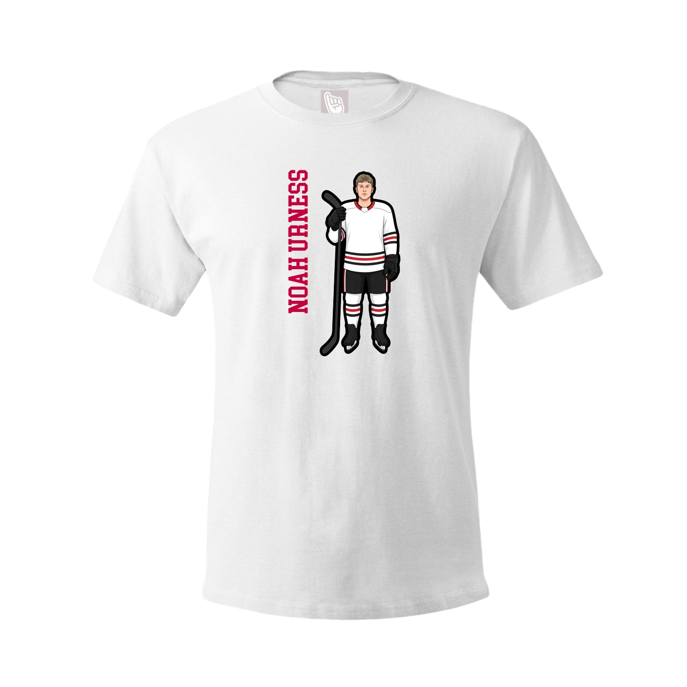 Youth Tee — Name Vertical in White