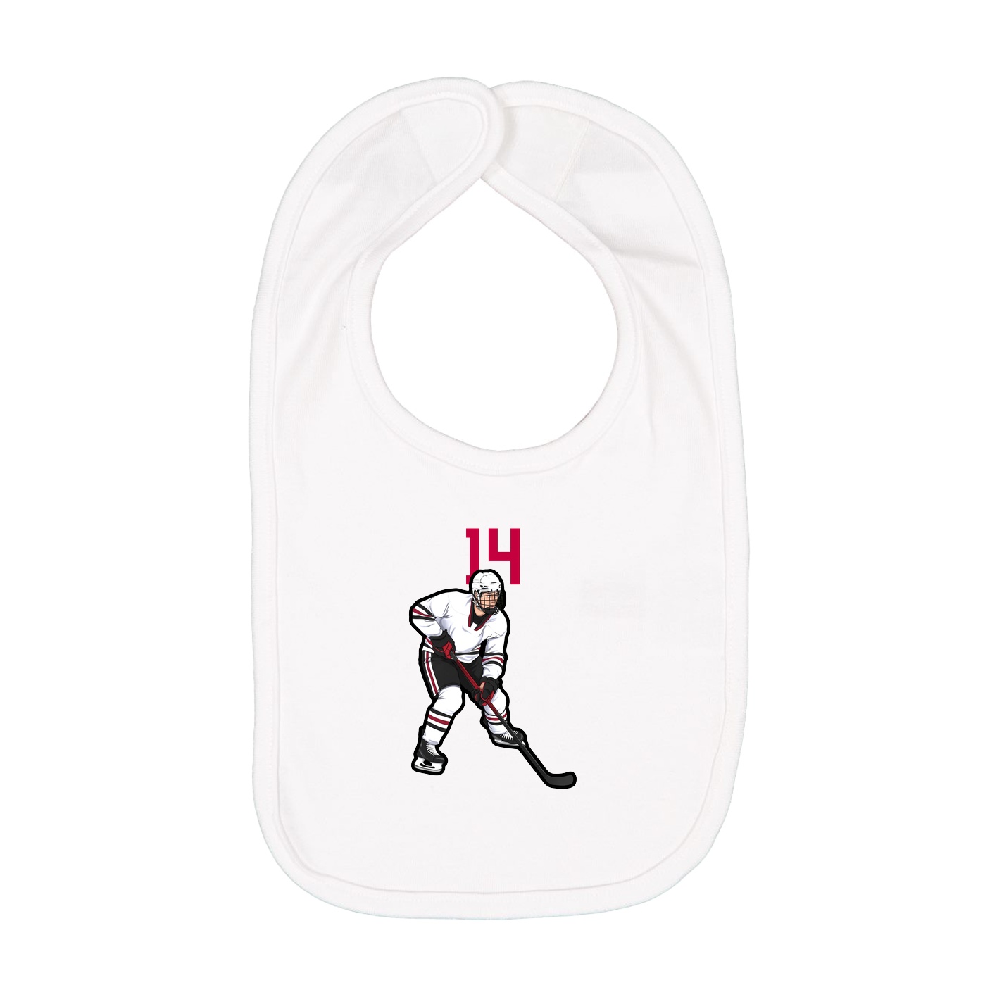 Infant Bib — Number Top in White