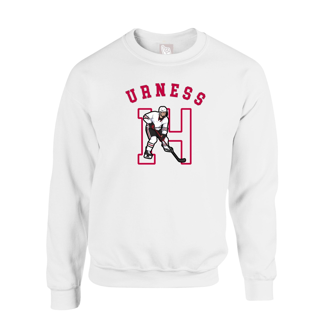 Fleece Crew — Shirsey Arch in White
