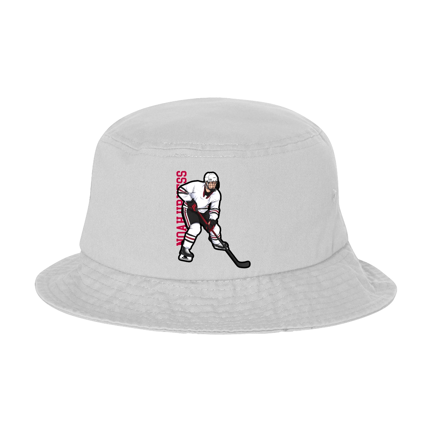 Bucket Cap — Name Vertical in White