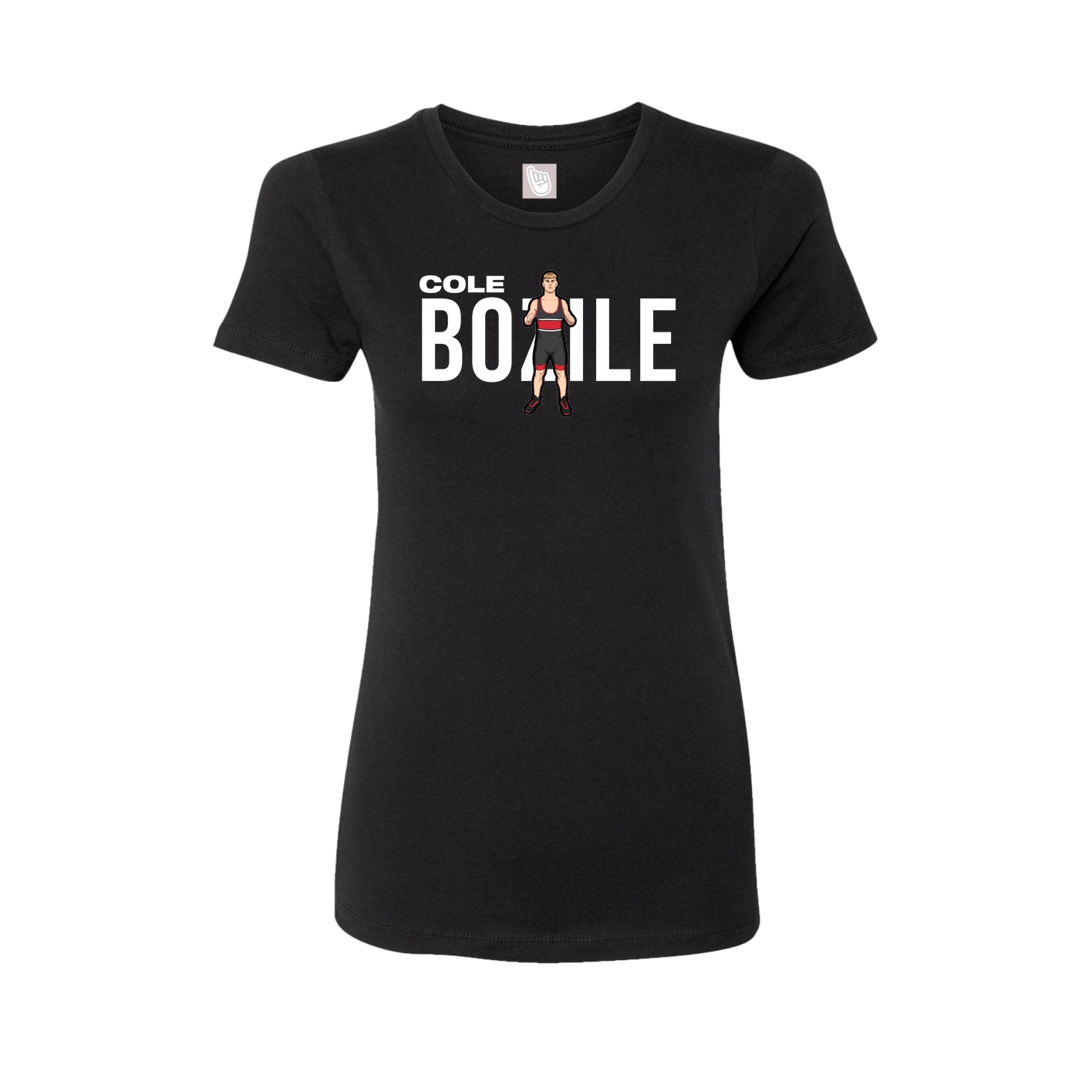 Fitted Women's Tee — Player Name in Black