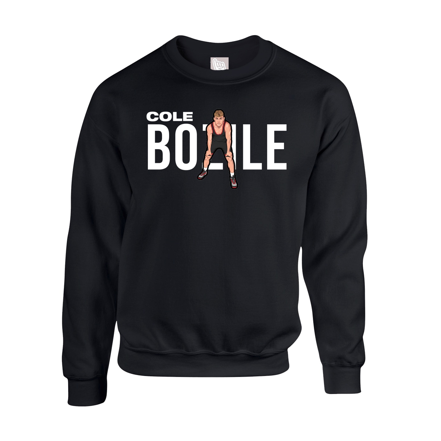 Fleece Crew — Player Name in Black