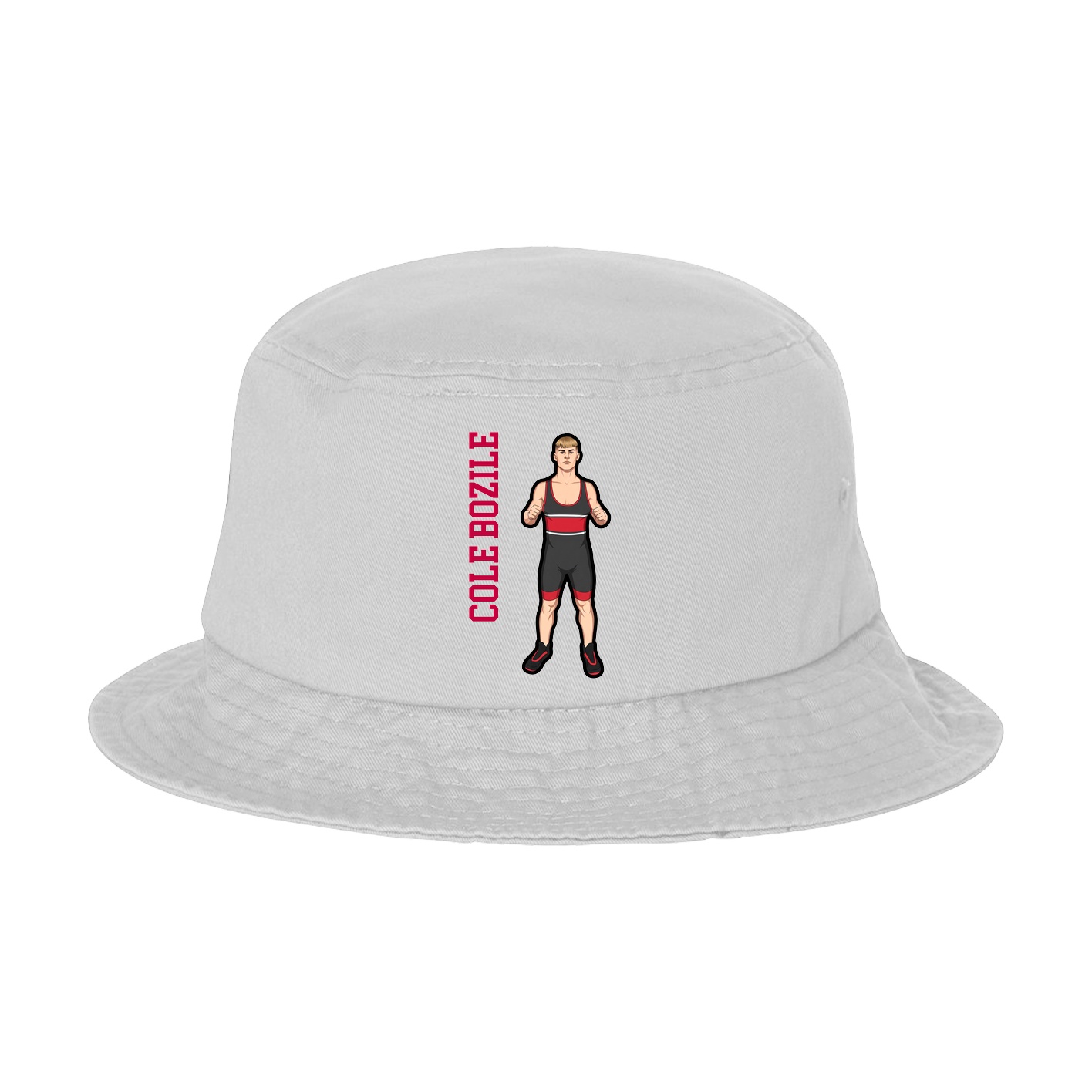 Bucket Cap — Name Vertical in White
