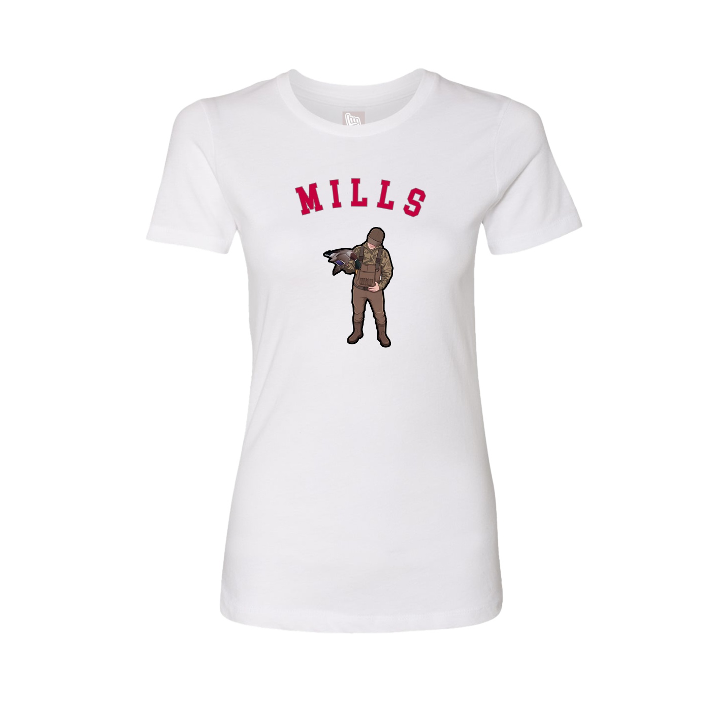 Fitted Women's Tee — Shirsey Arch in White