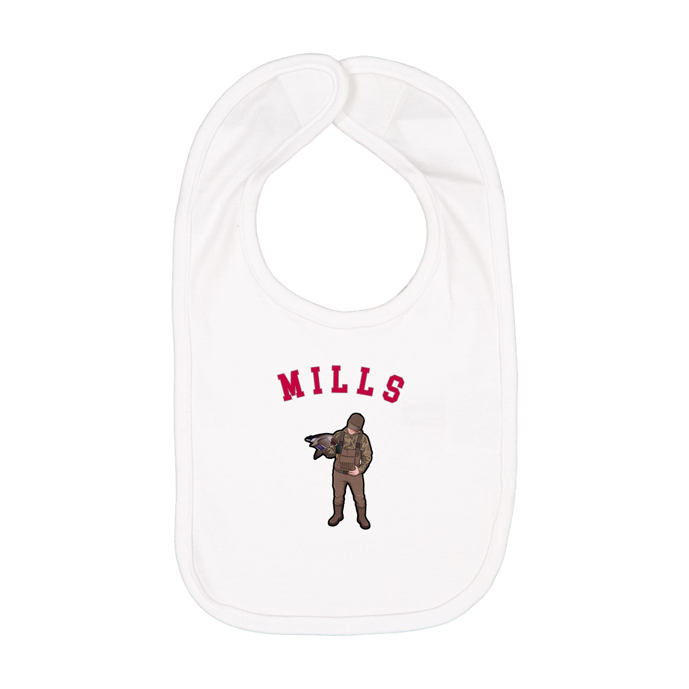 Infant Bib — Shirsey Arch in White