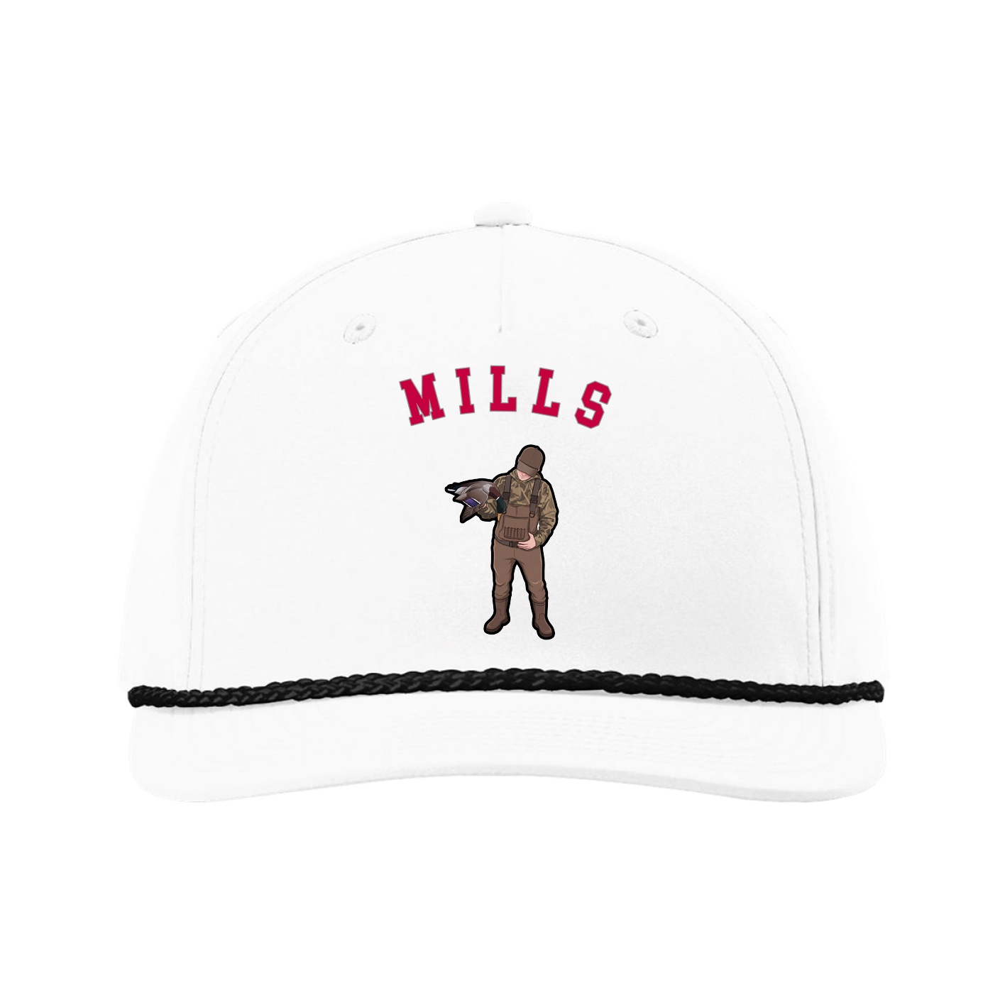 Five-Panel Classic Rope Cap — Shirsey Arch in White