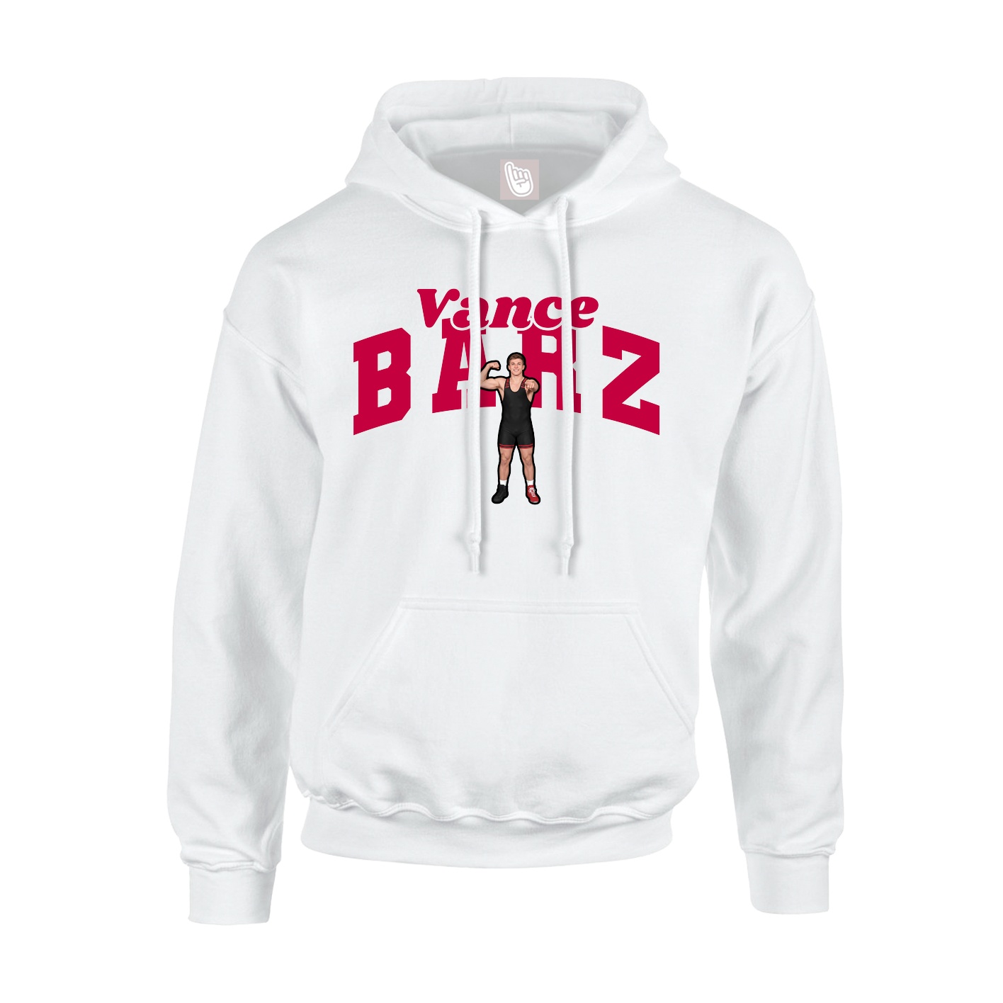 Youth Hoodie — Signature Arch in White