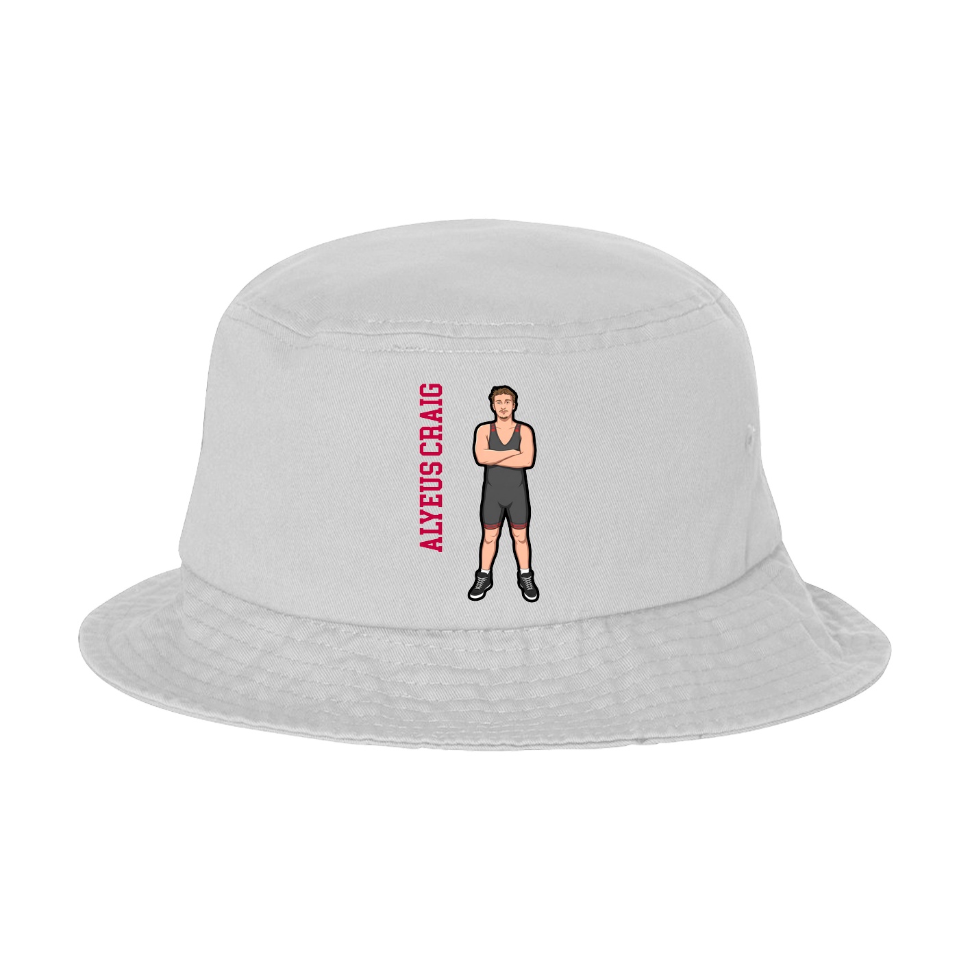 Bucket Cap — Name Vertical in White