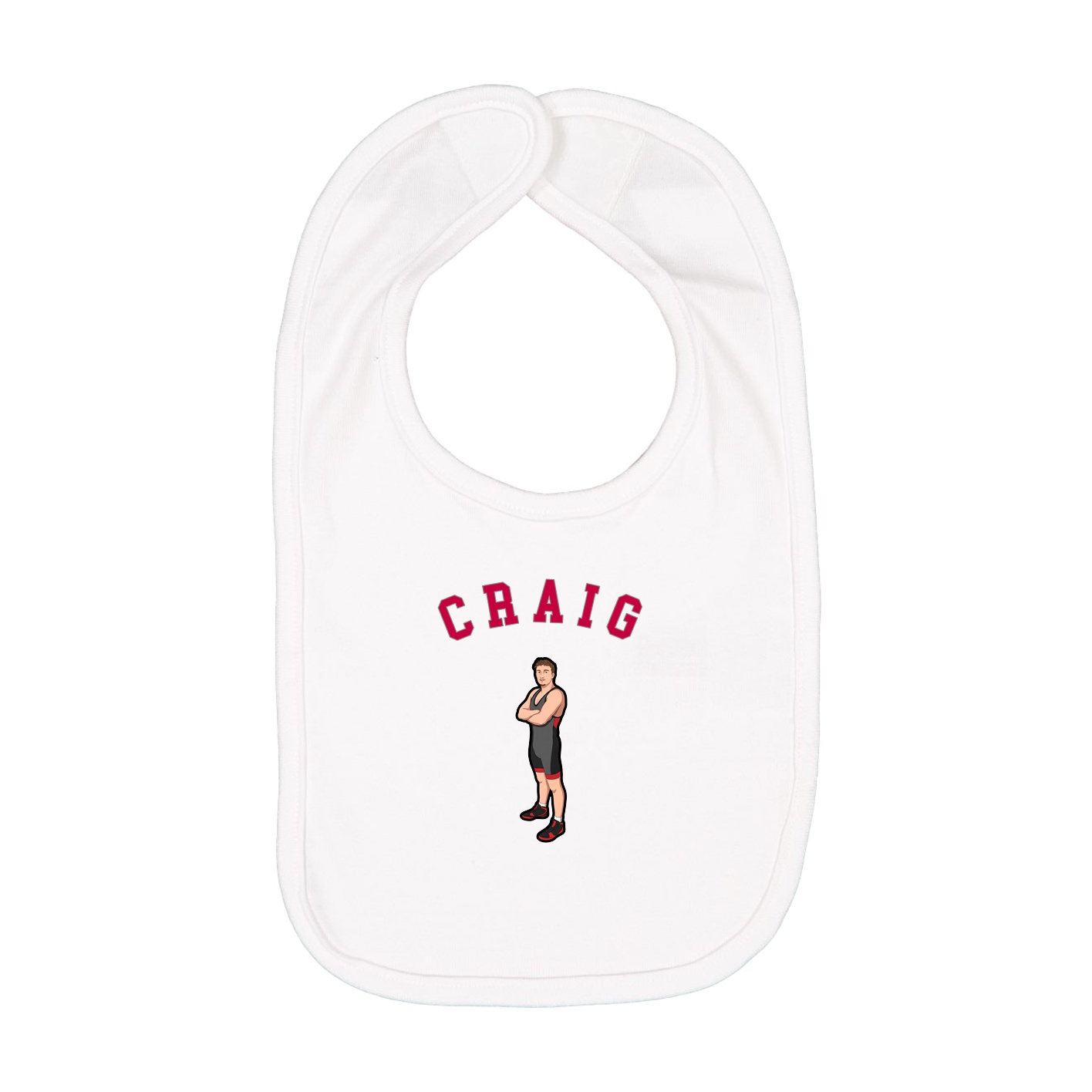 Infant Bib — Shirsey Arch in White