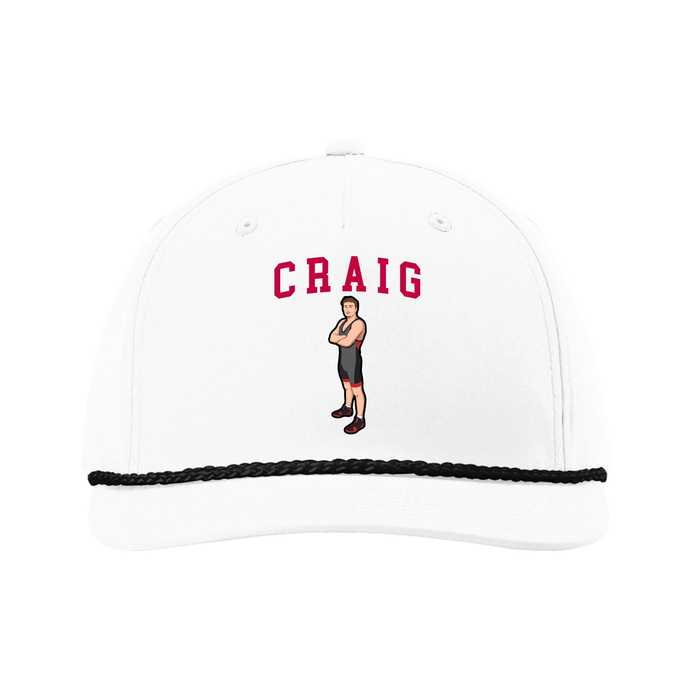 Five-Panel Classic Rope Cap — Shirsey in White