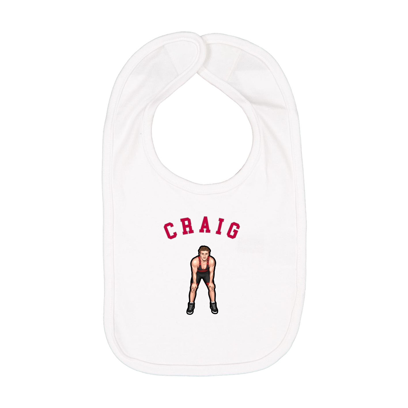 Infant Bib — Shirsey Arch in White