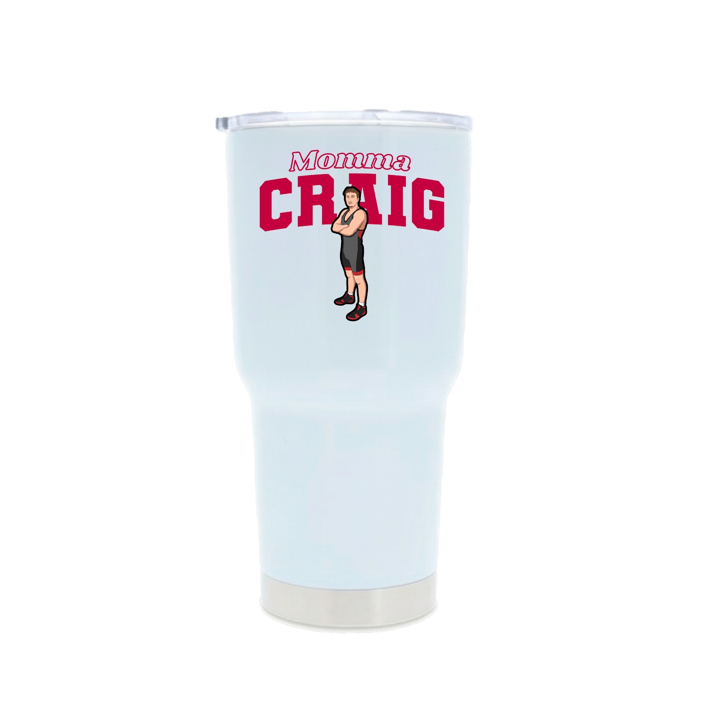 30oz Stainless Steel Tumbler — Mothers Day Block in White