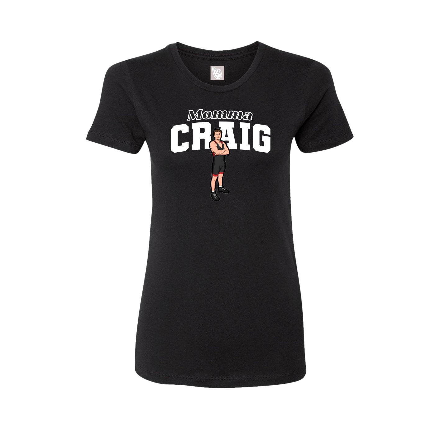 Womens Tee — Mothers Day Block in Black