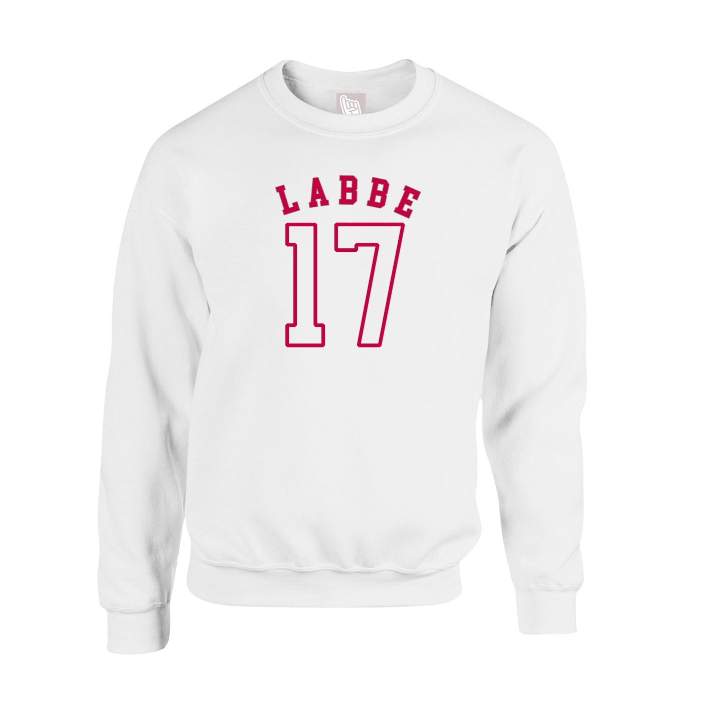 Fleece Crew — Shirsey Arch in White
