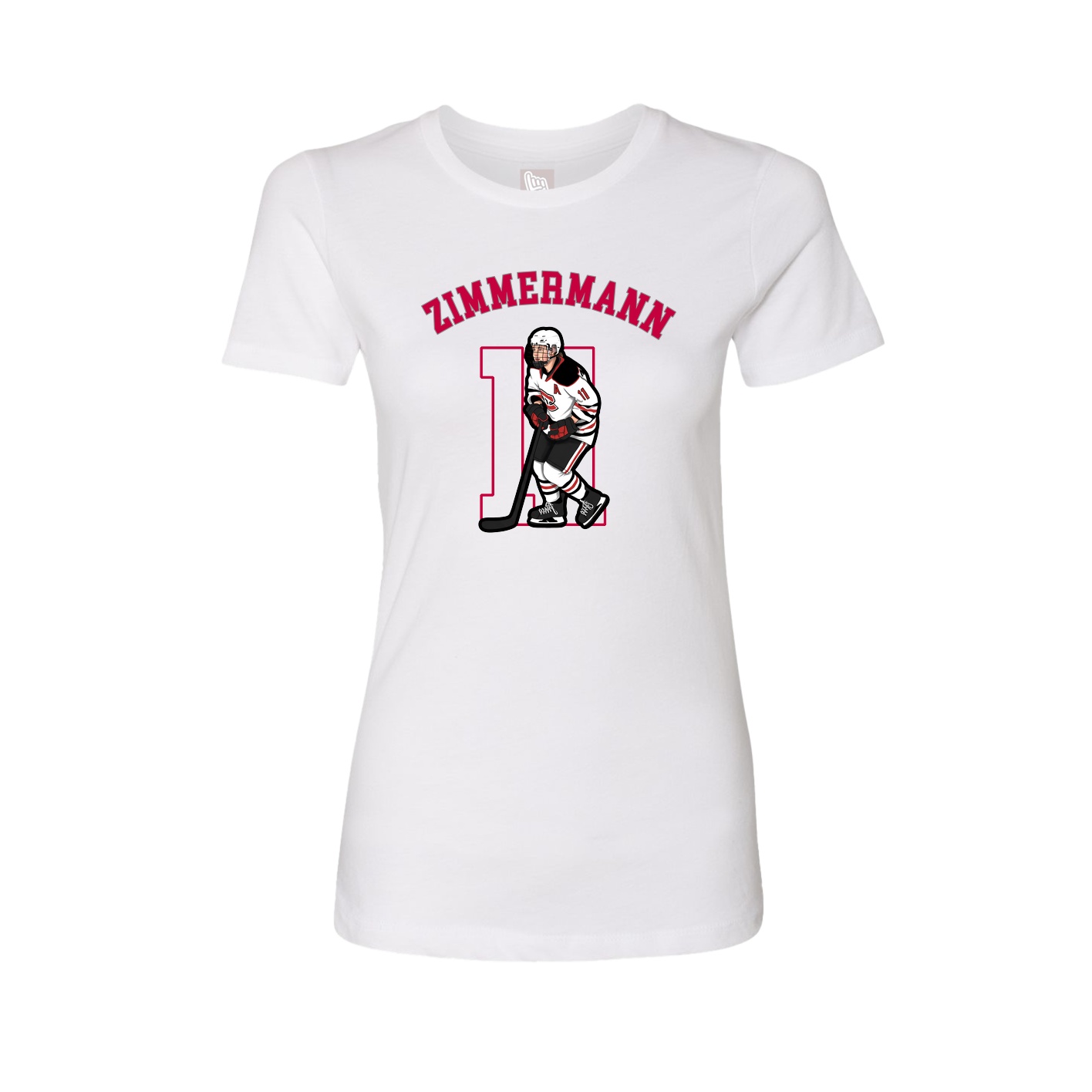 Fitted Women's Tee — Shirsey Arch in White