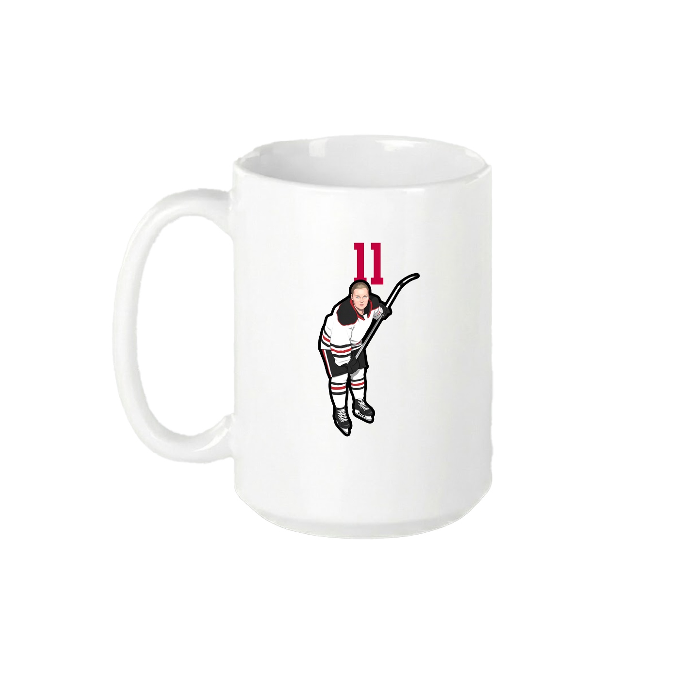 15oz Coffee Mug — Number Top in White