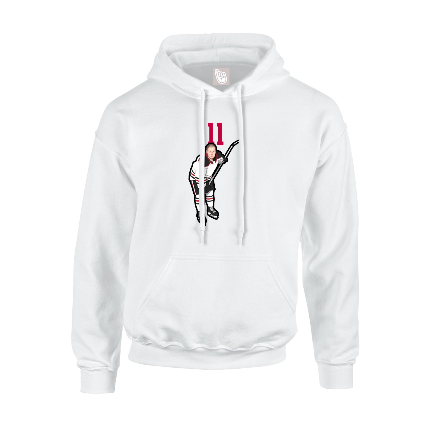 Hoodie — Number Top in White