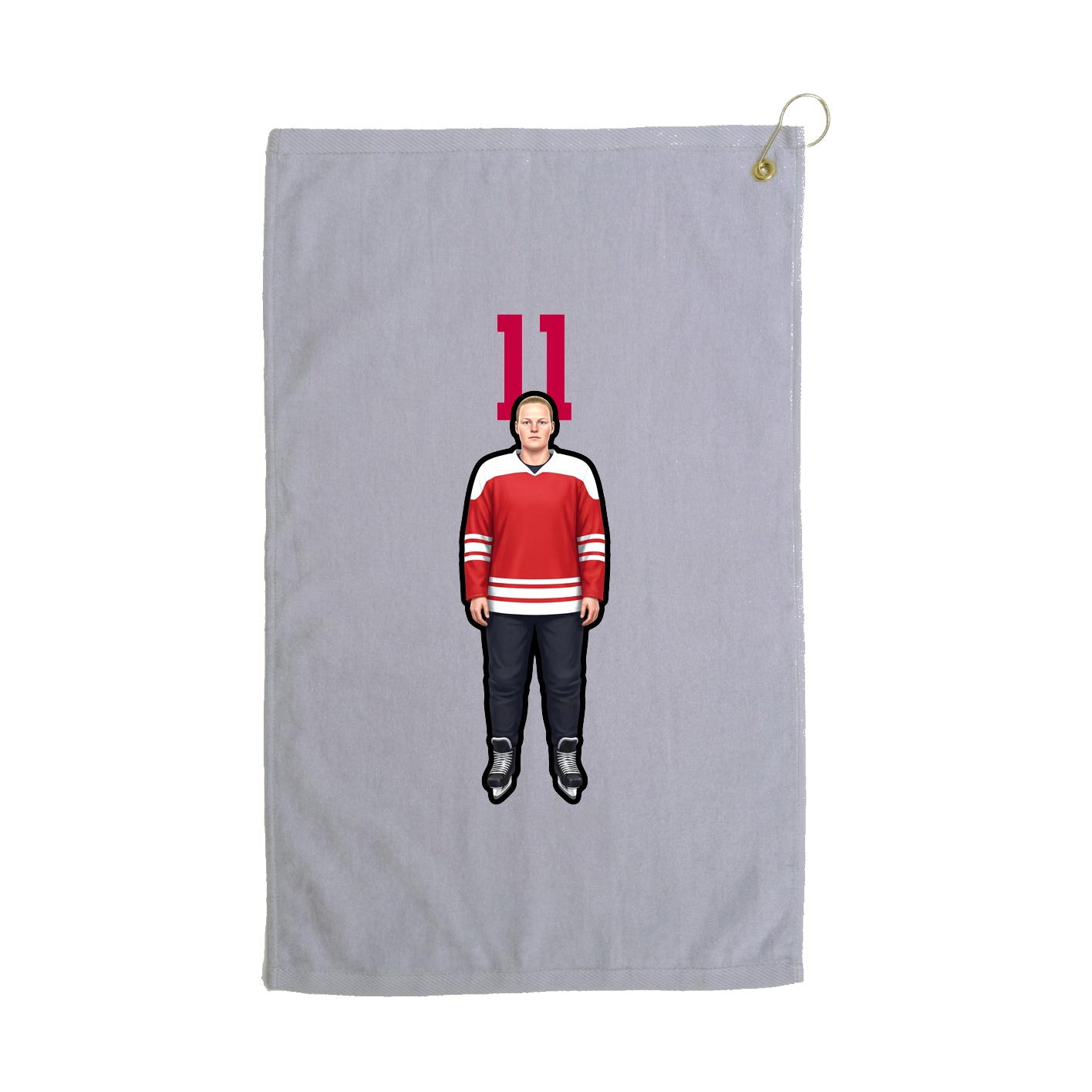 Golf Towel — Number Top in Grey