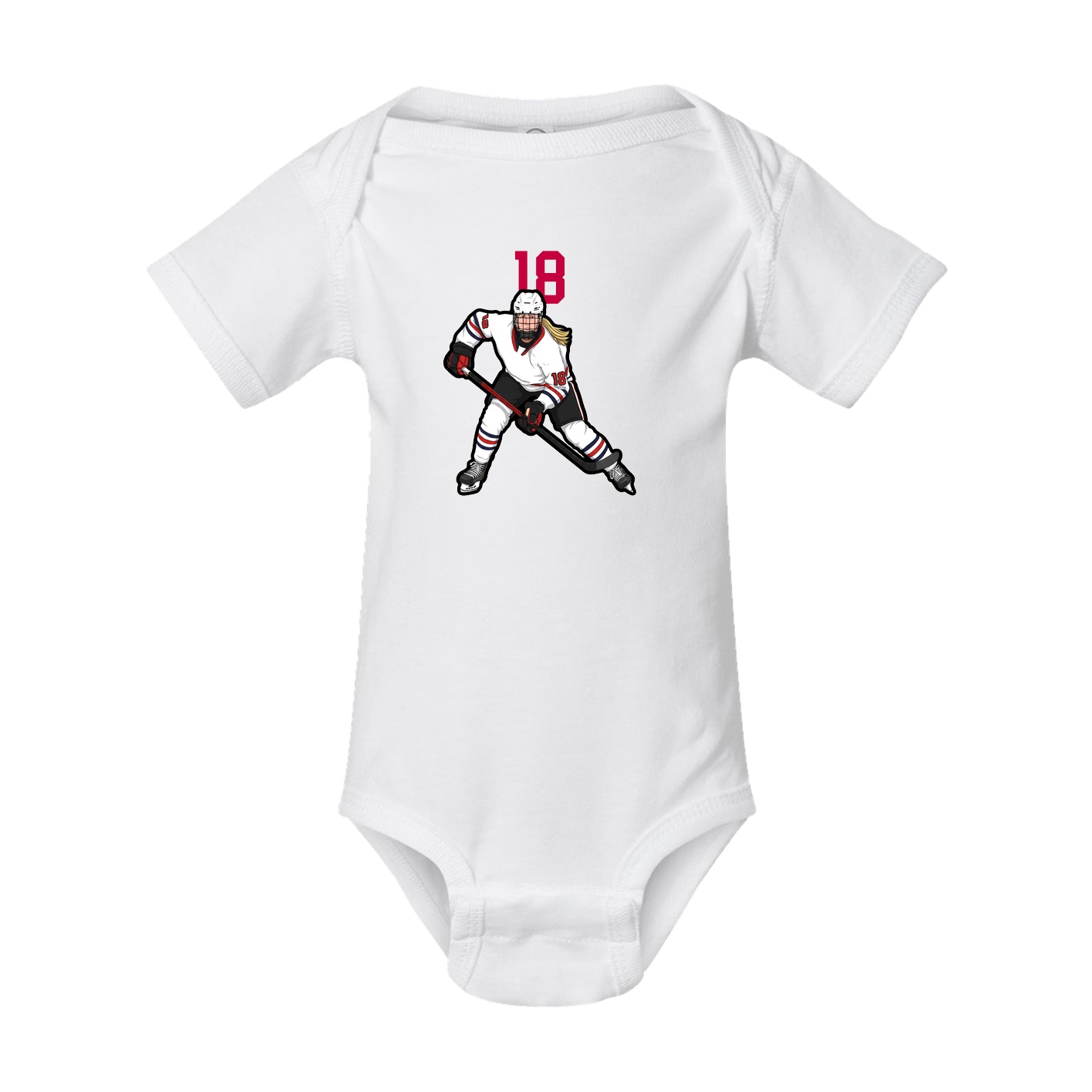 Baby Onesie — Number Top in White