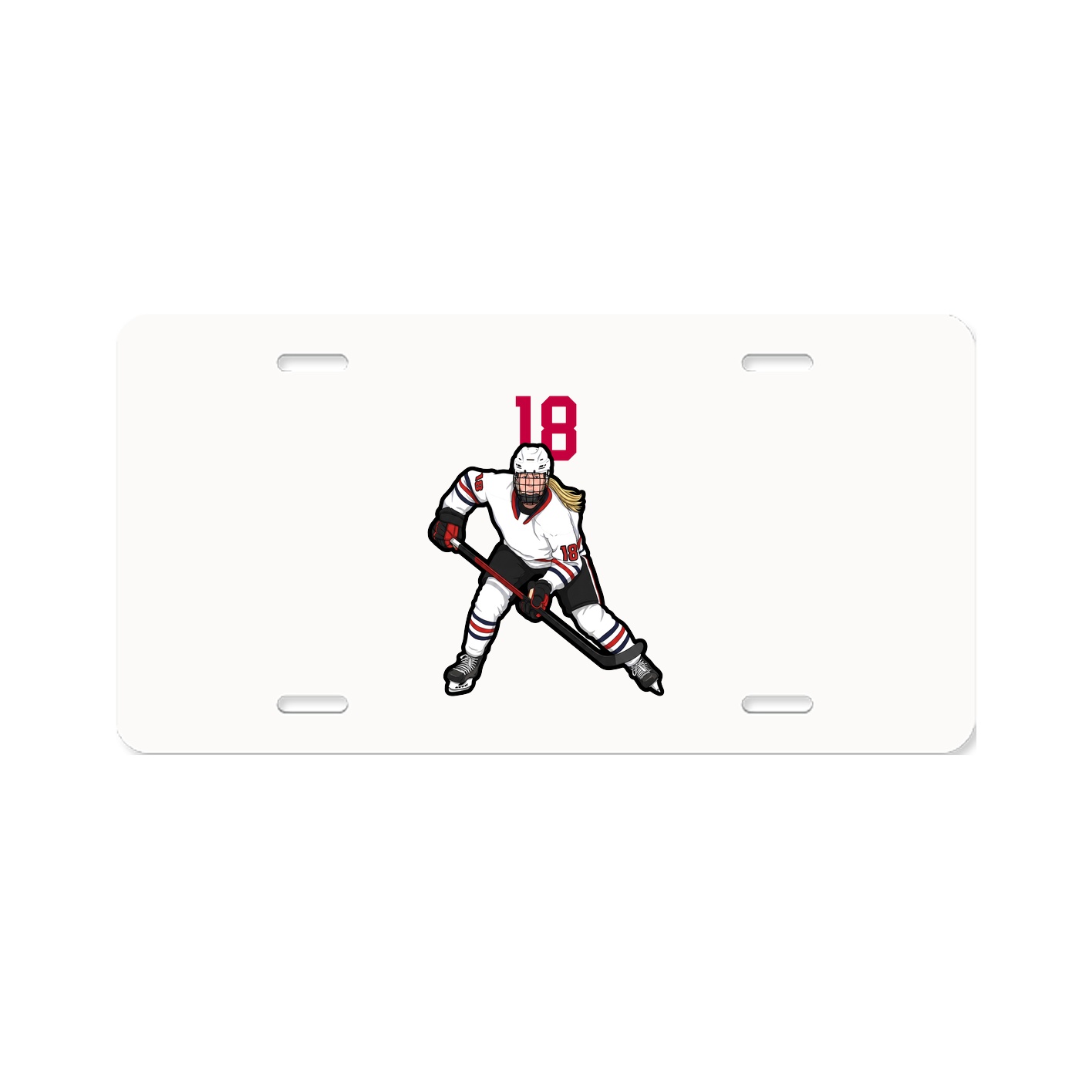 License Plate — Number Top in Classic
