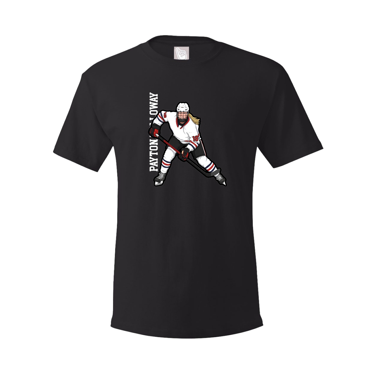 Tee — Name Vertical in Black