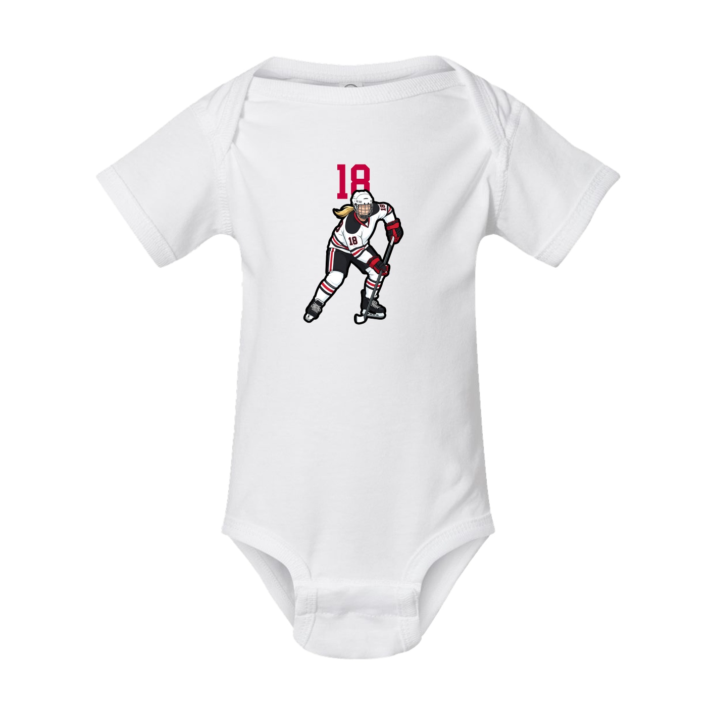 Baby Onesie — Number Top in White