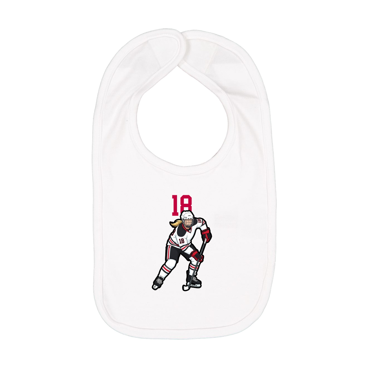 Infant Bib — Number Top in White