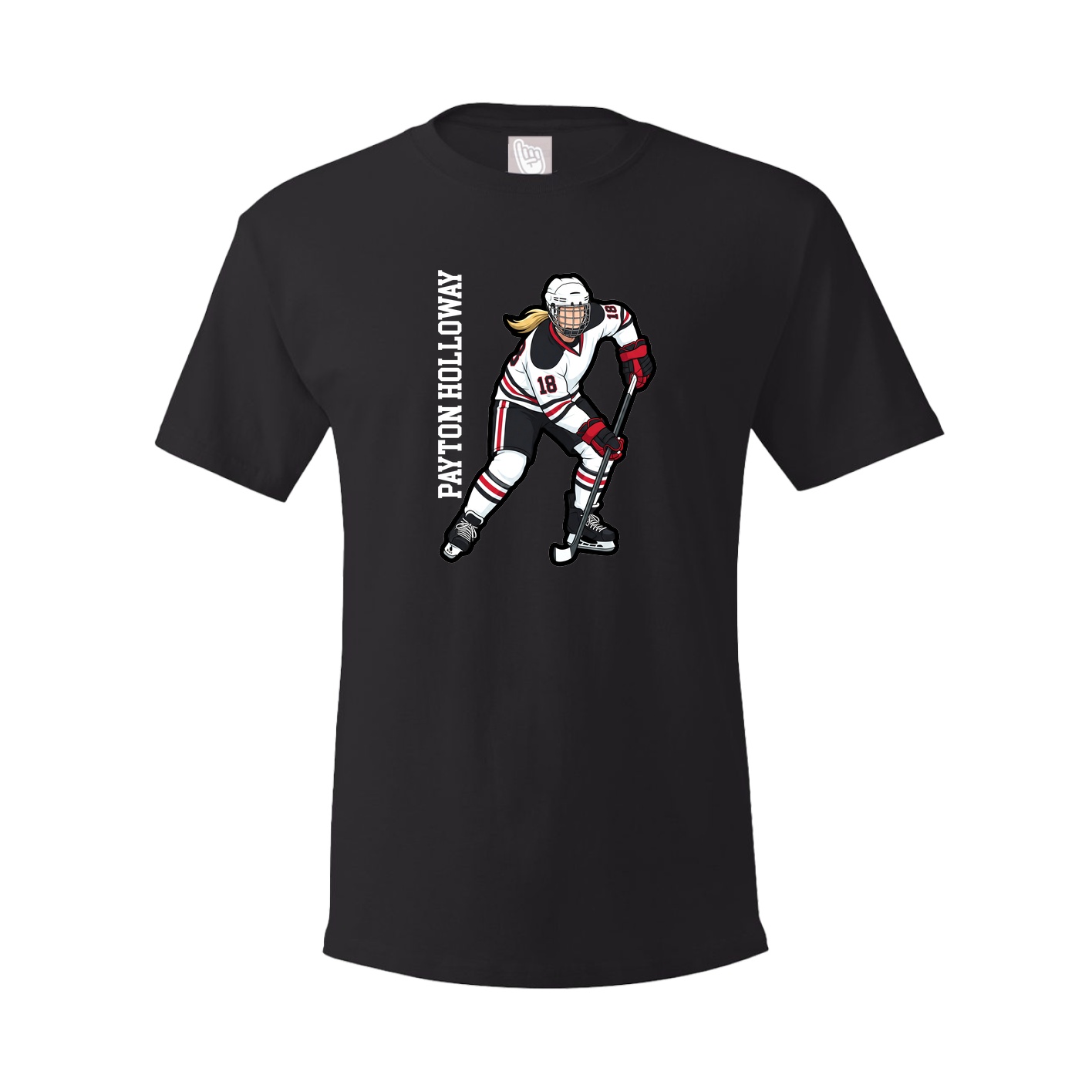 Youth Tee — Name Vertical in Black