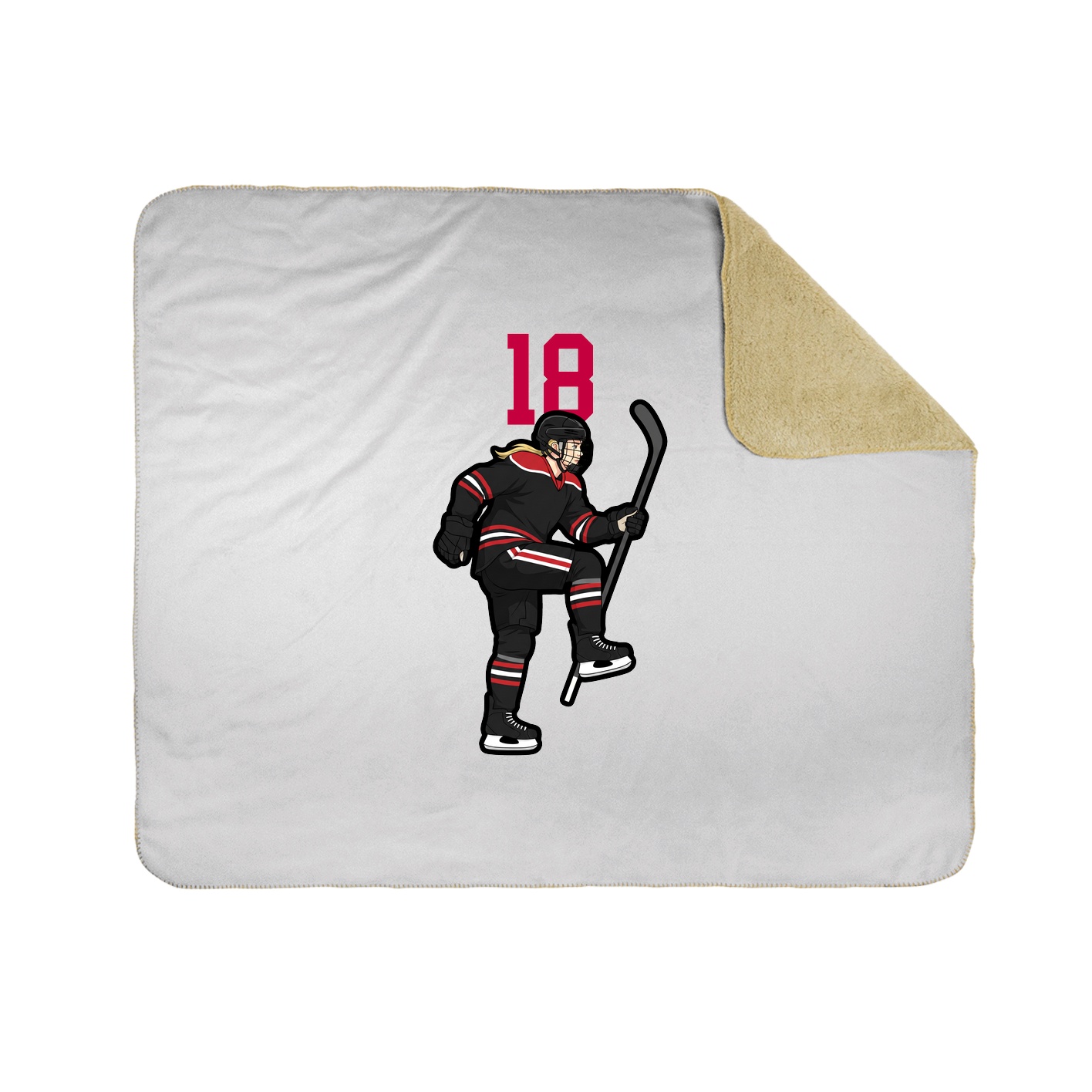 Throw Blanket — Number Top in White