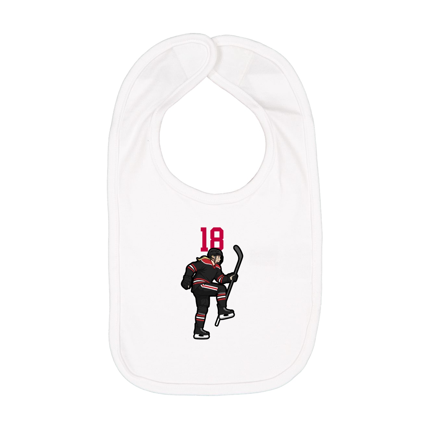 Infant Bib — Number Top in White