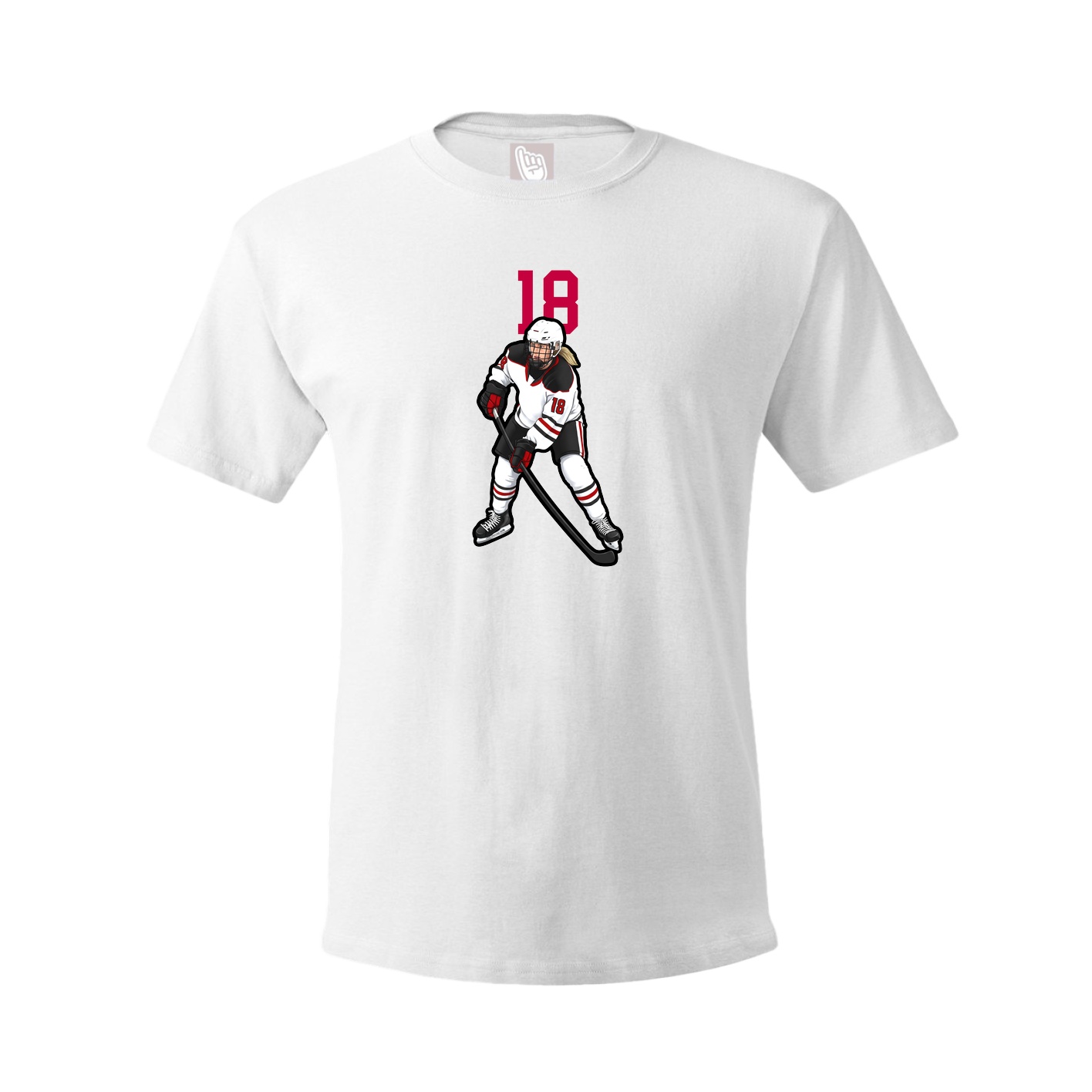 Youth Tee — Number Top in White