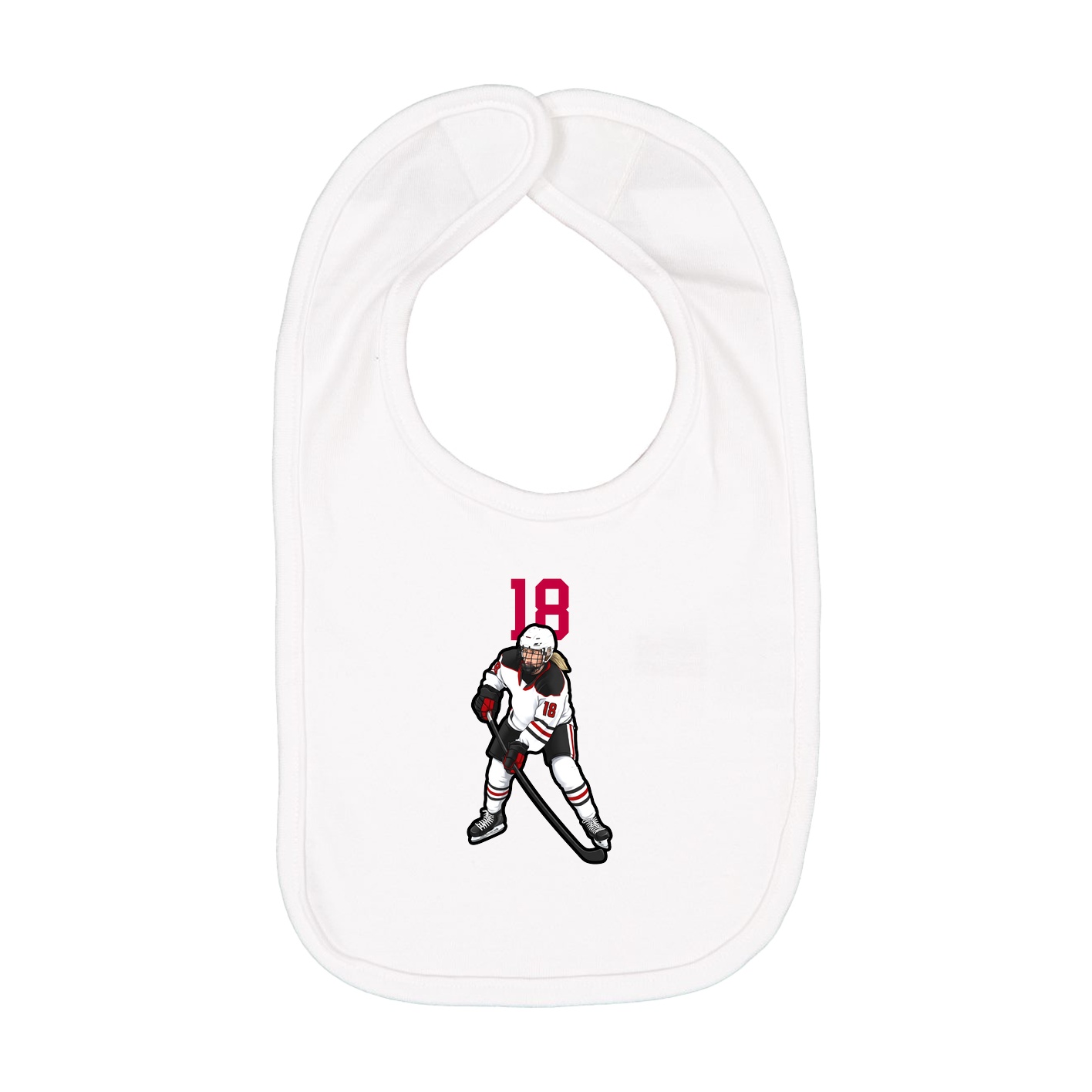 Infant Bib — Number Top in White