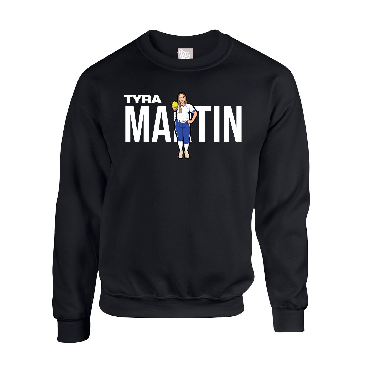 Fleece Crew — Player Name in Black