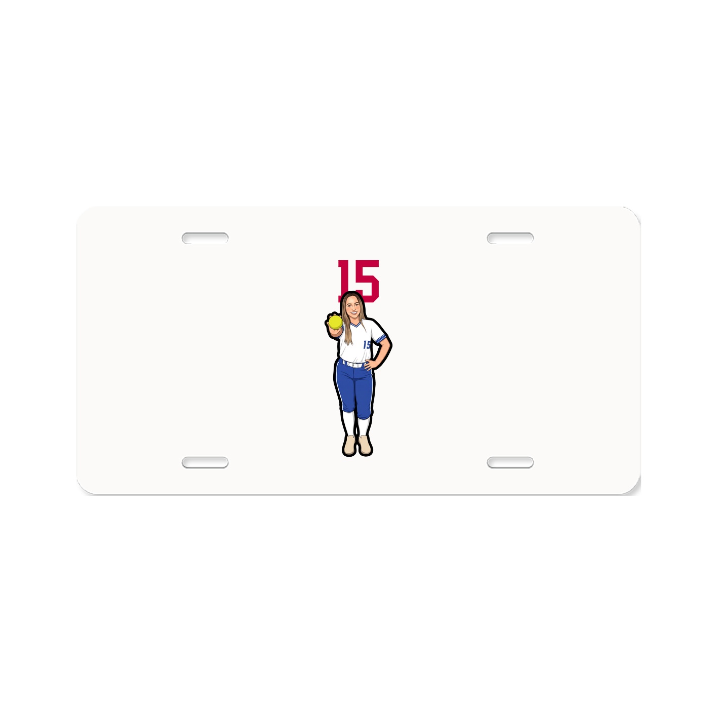 License Plate — Number Top in Classic