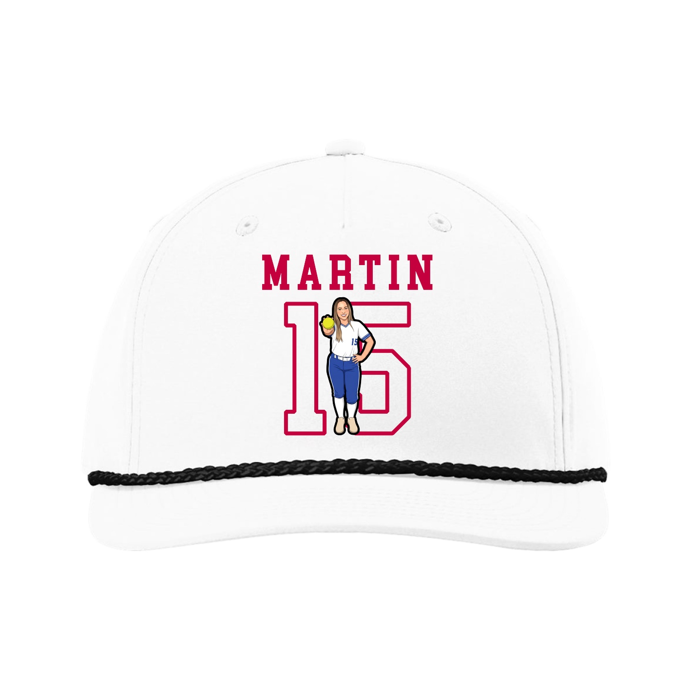 Five-Panel Classic Rope Cap — Shirsey in White