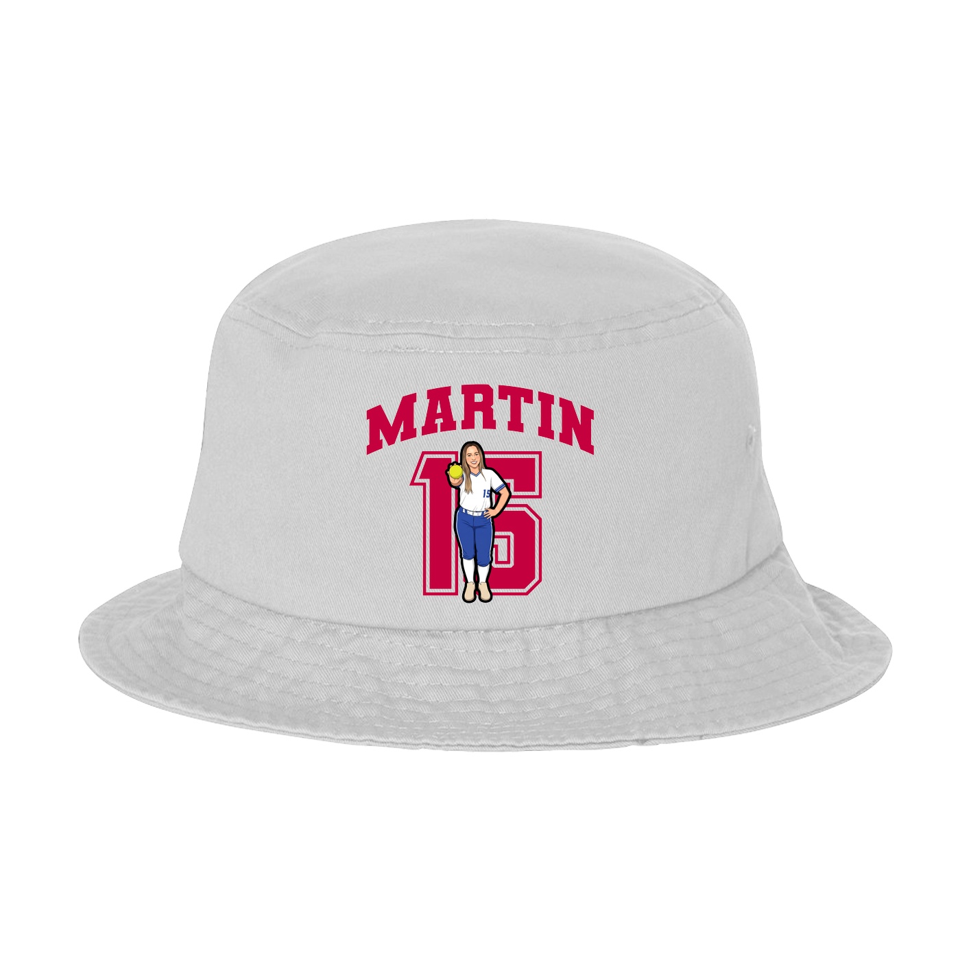 Bucket Cap — Number in White
