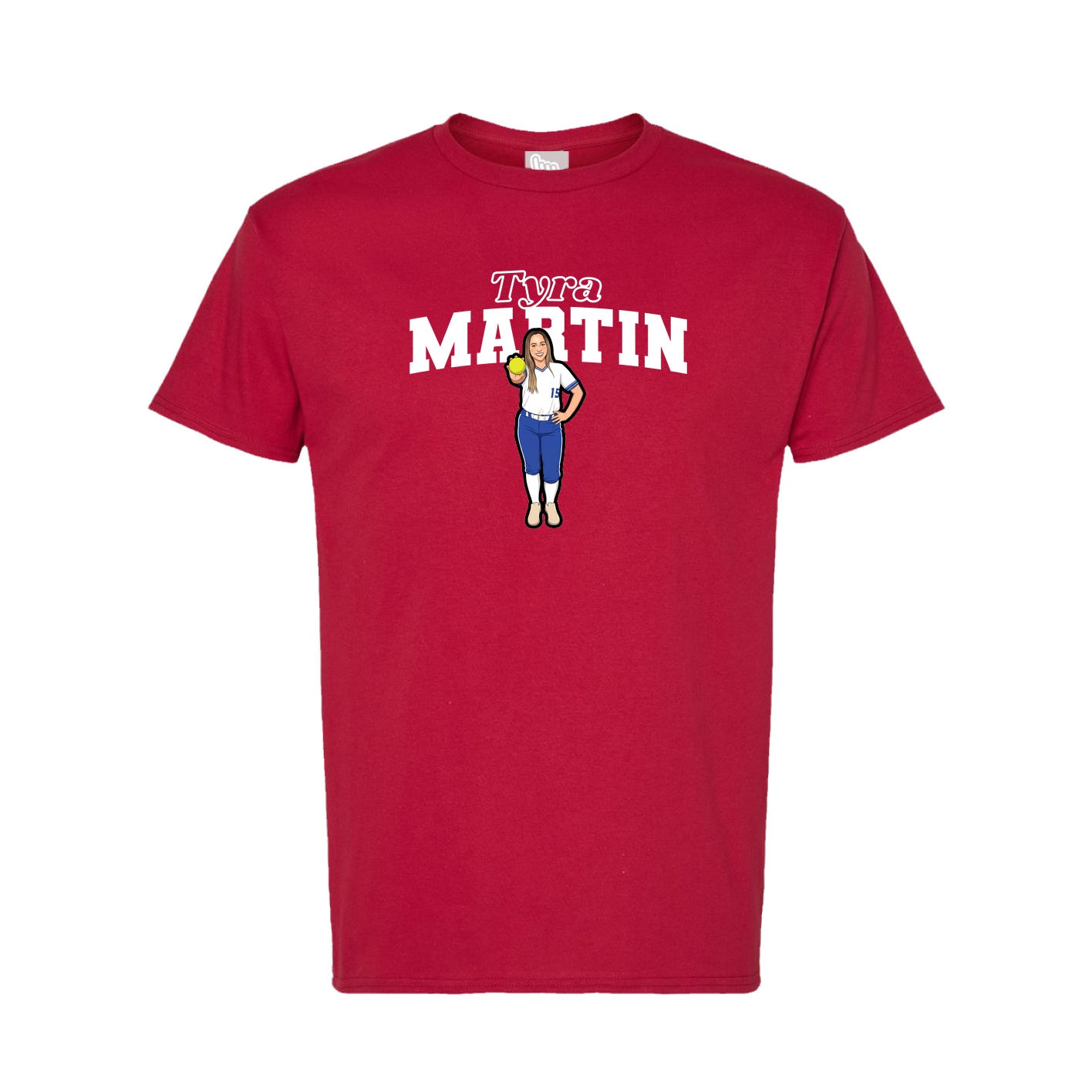 Tee — Name Arch in Crimson