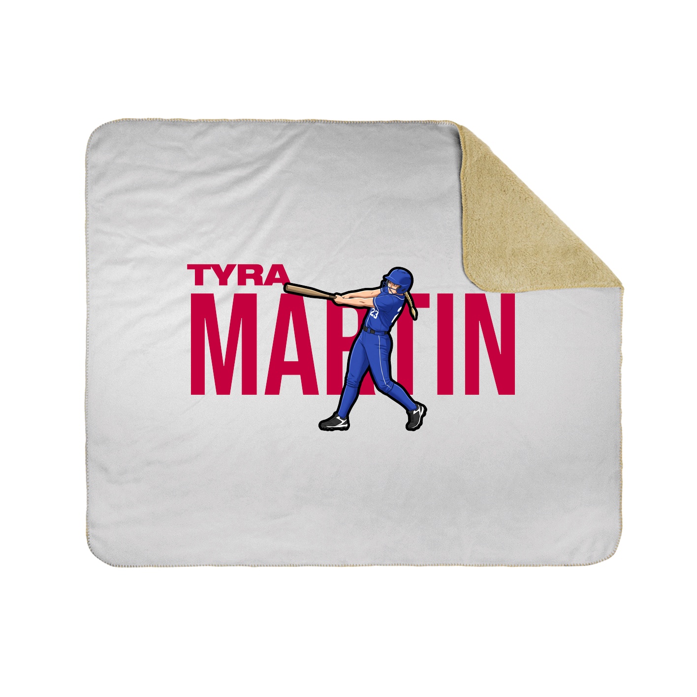 Throw Blanket — Player Name in White