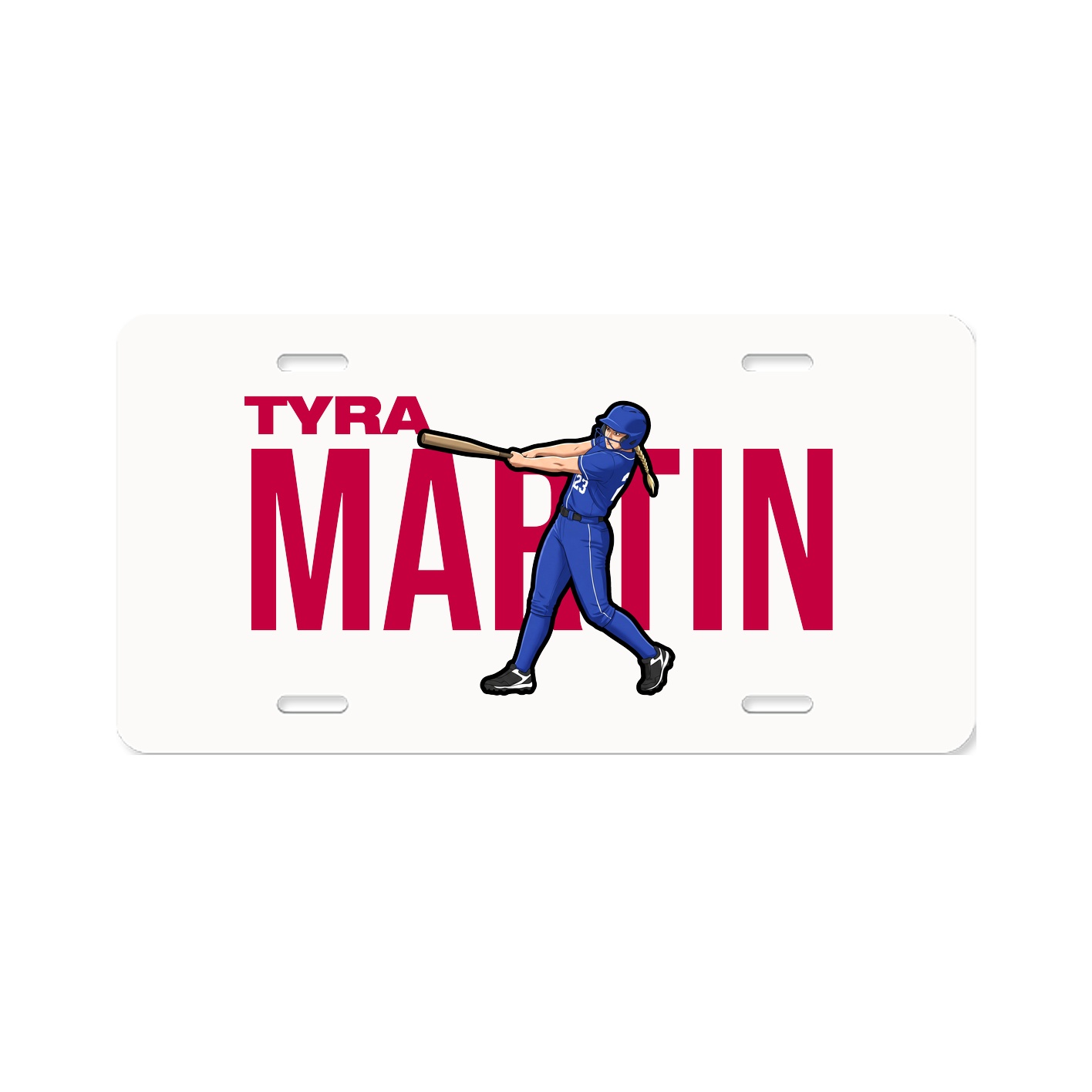 License Plate — Player Name in Classic