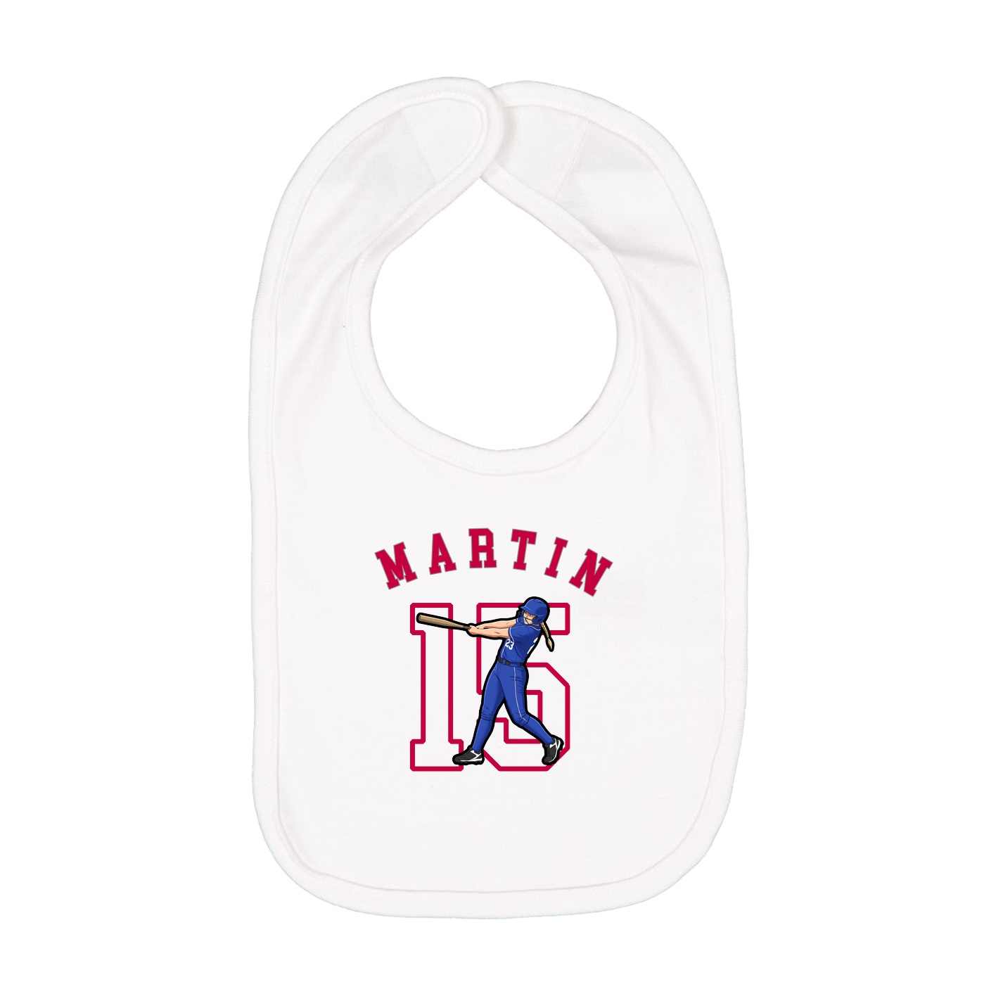 Infant Bib — Shirsey Arch in White