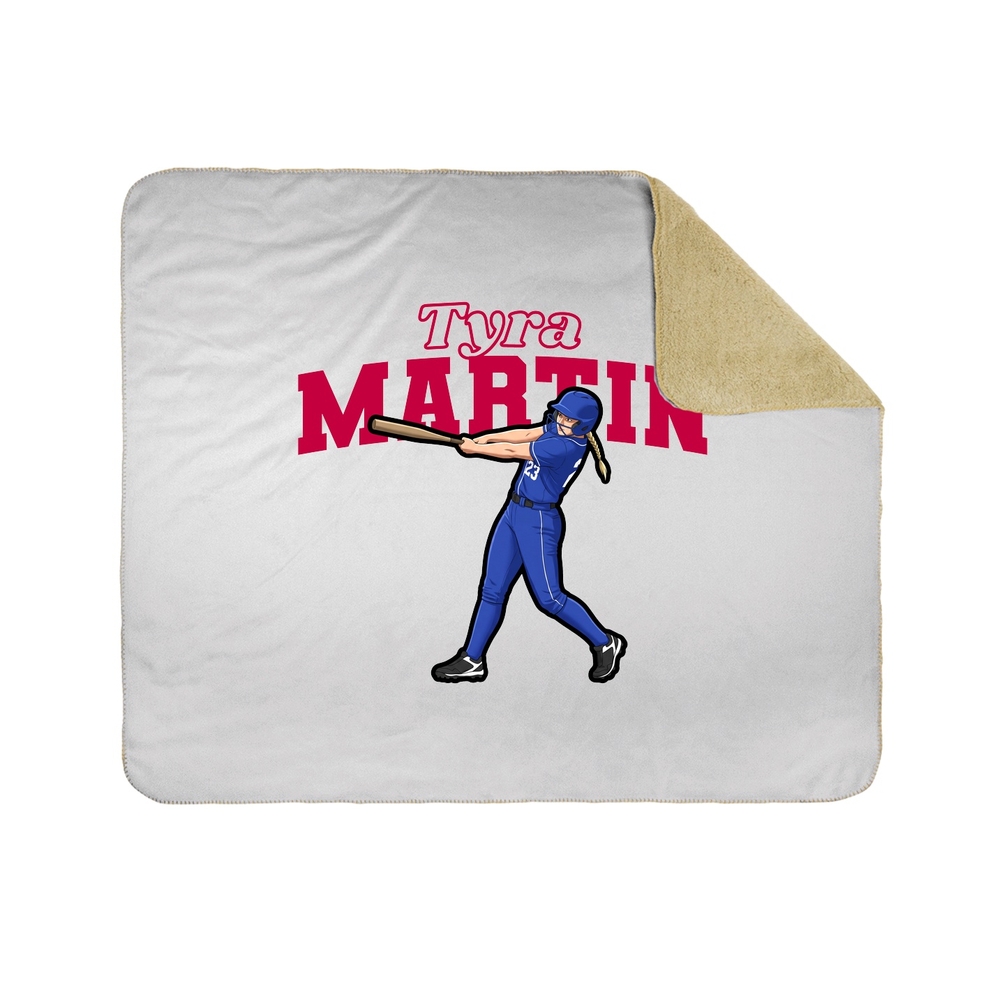 Throw Blanket — Name Arch in White