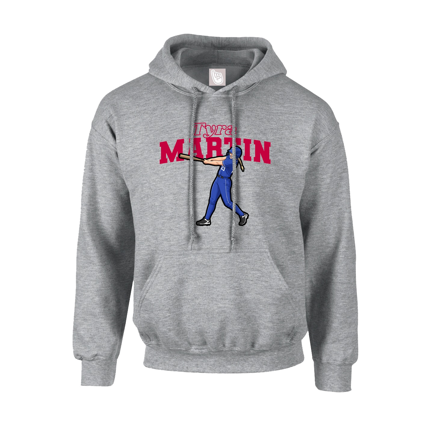 Hoodie — Name Arch in Grey
