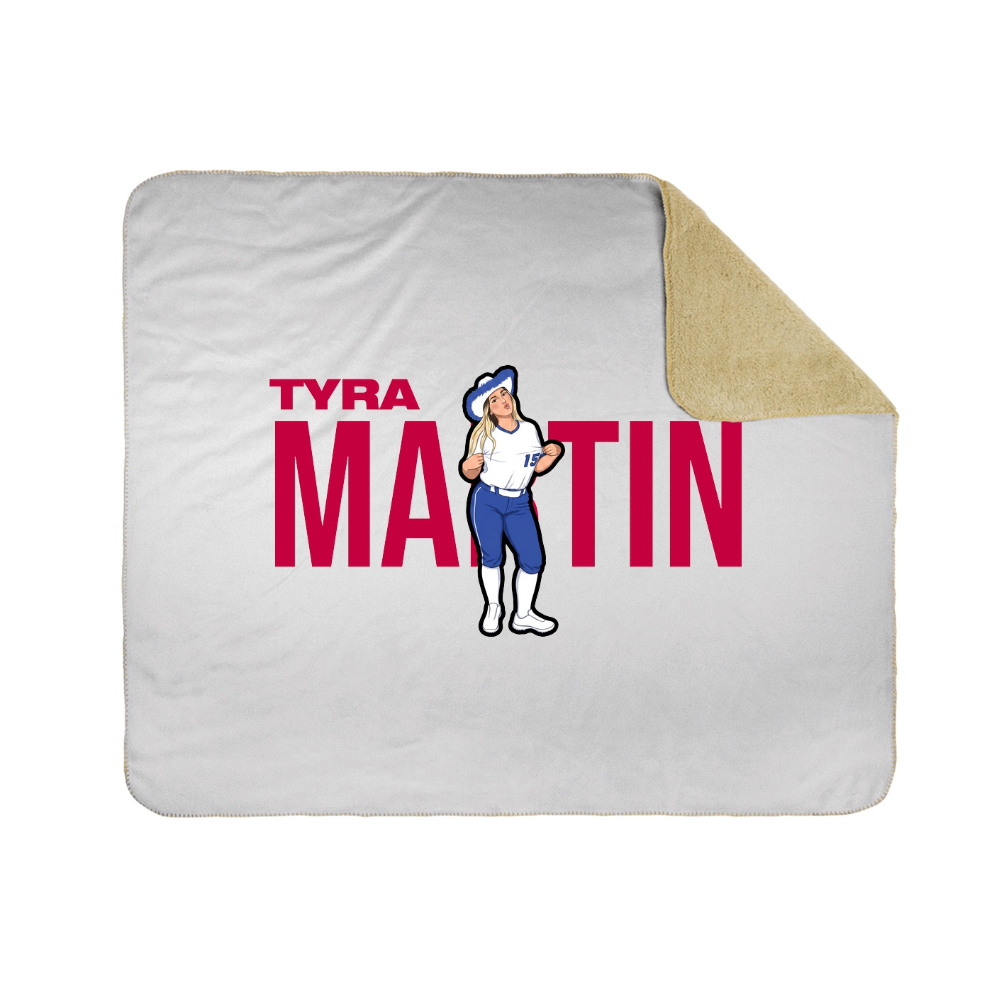 Throw Blanket — Player Name in White