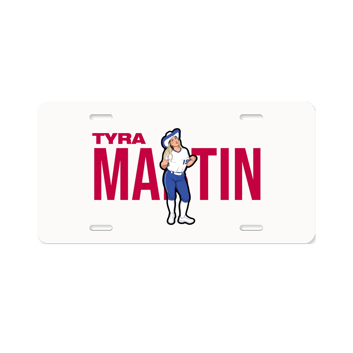 License Plate — Player Name in Classic