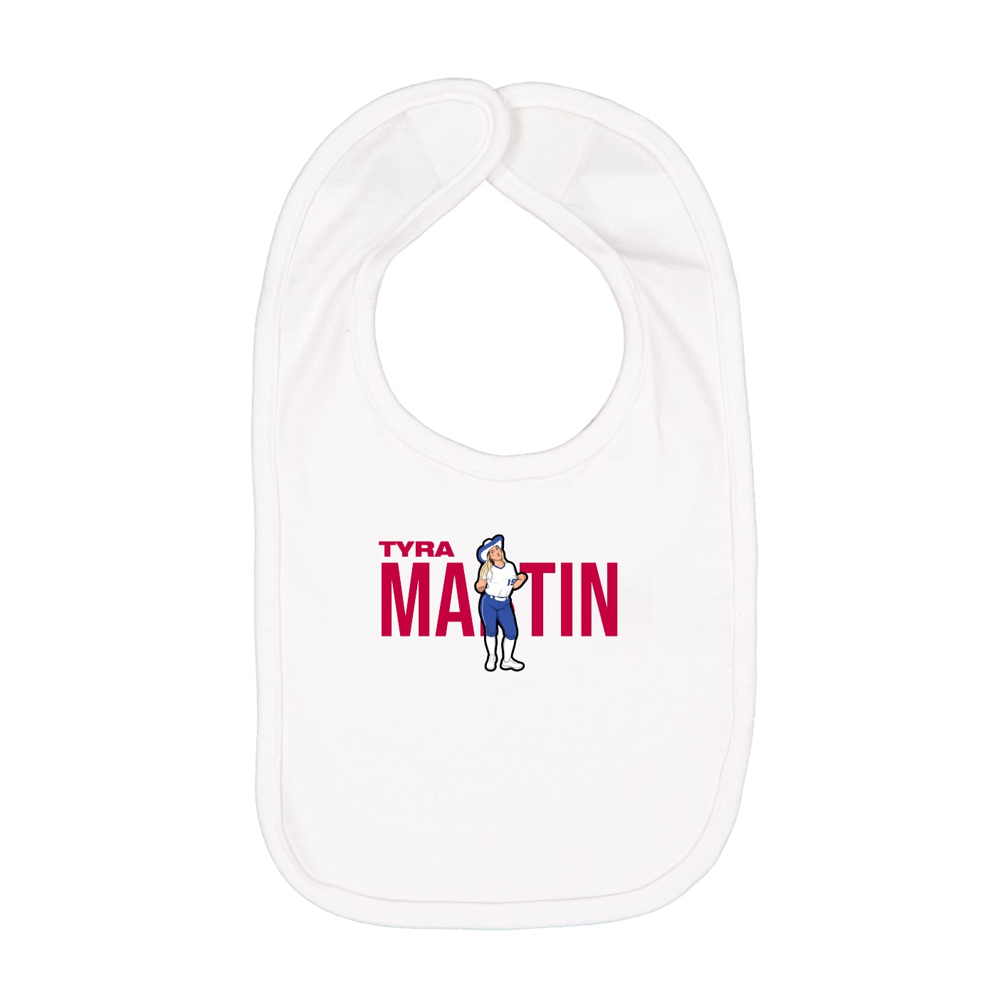 Infant Bib — Player Name in White