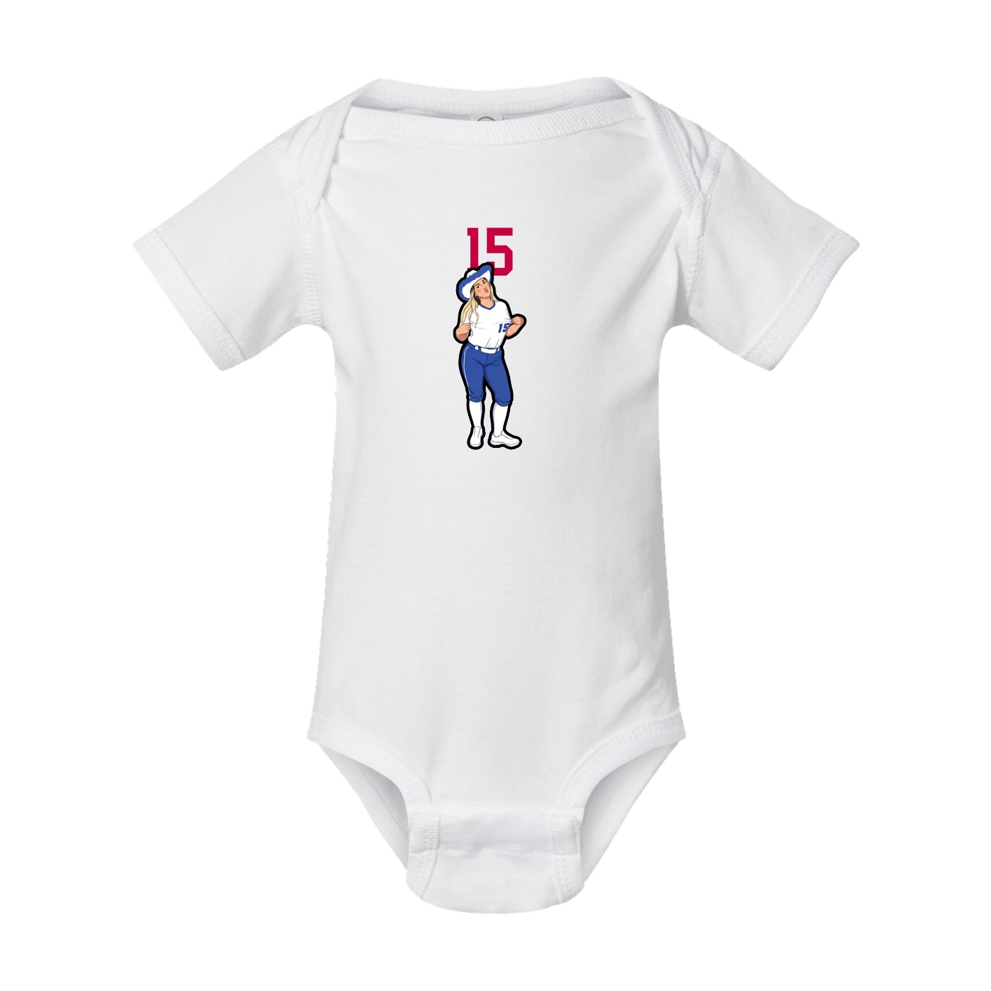 Baby Onesie — Number Top in White