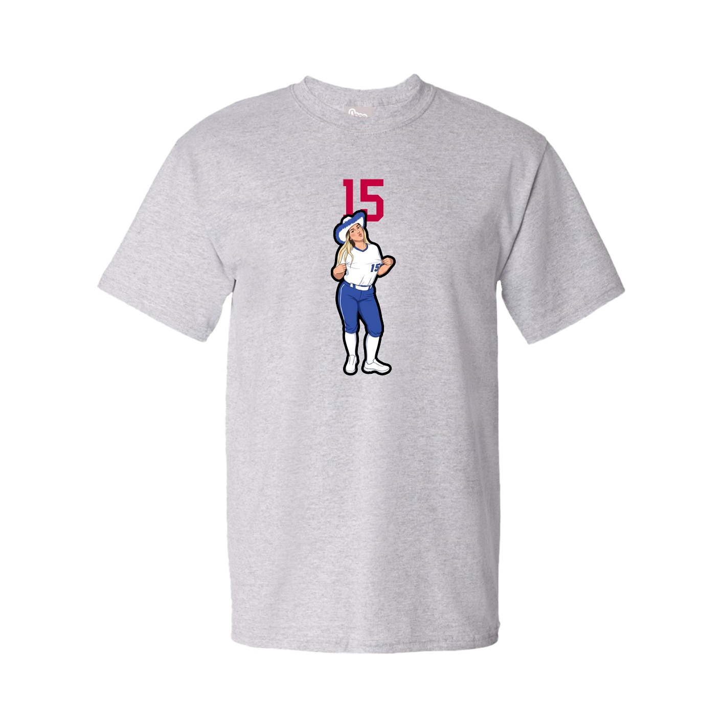 Youth Tee — Number Top in Grey
