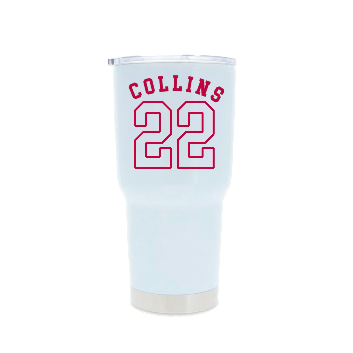 30oz Stainless Steel Tumbler — Shirsey Arch in White