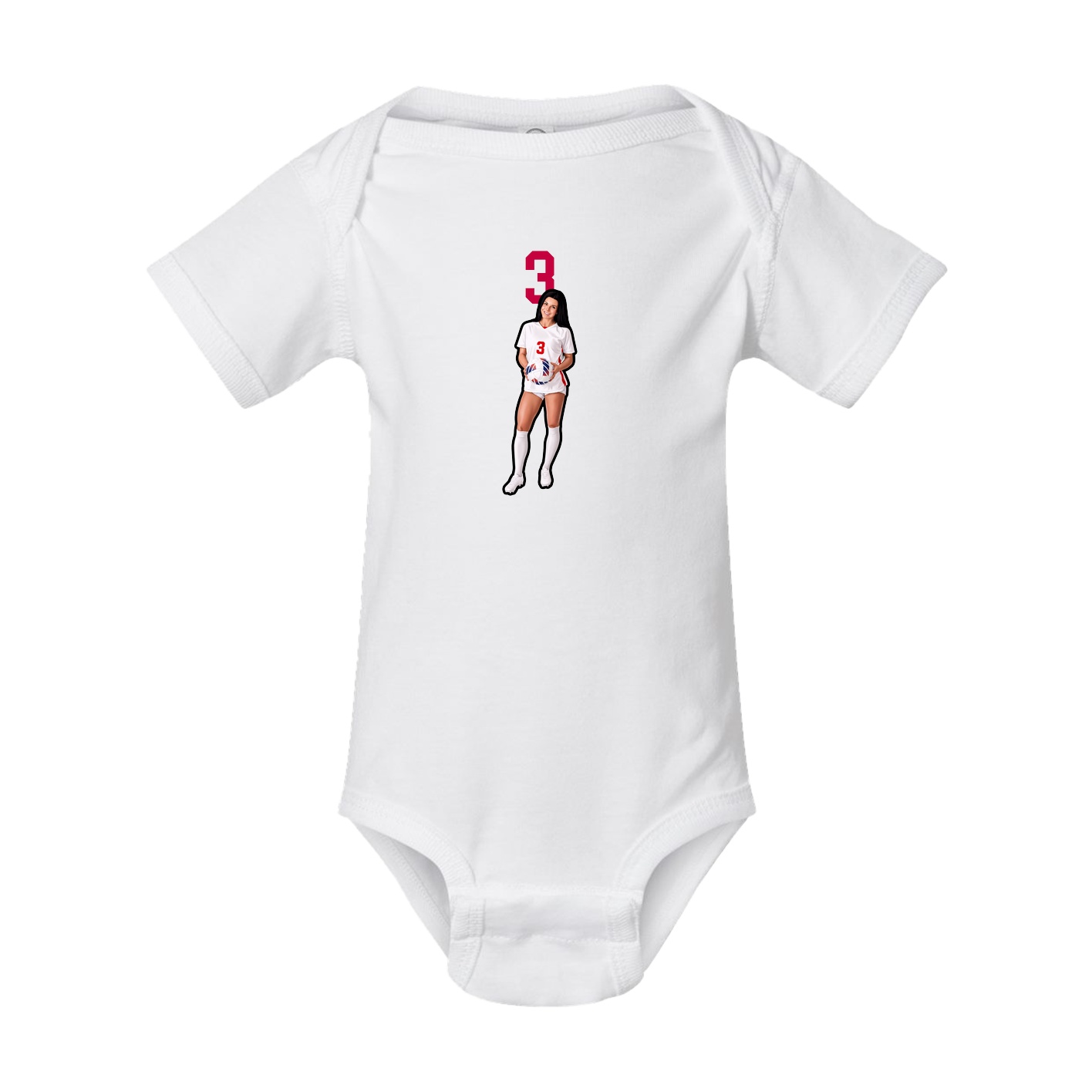Baby Onesie — Number Top in White