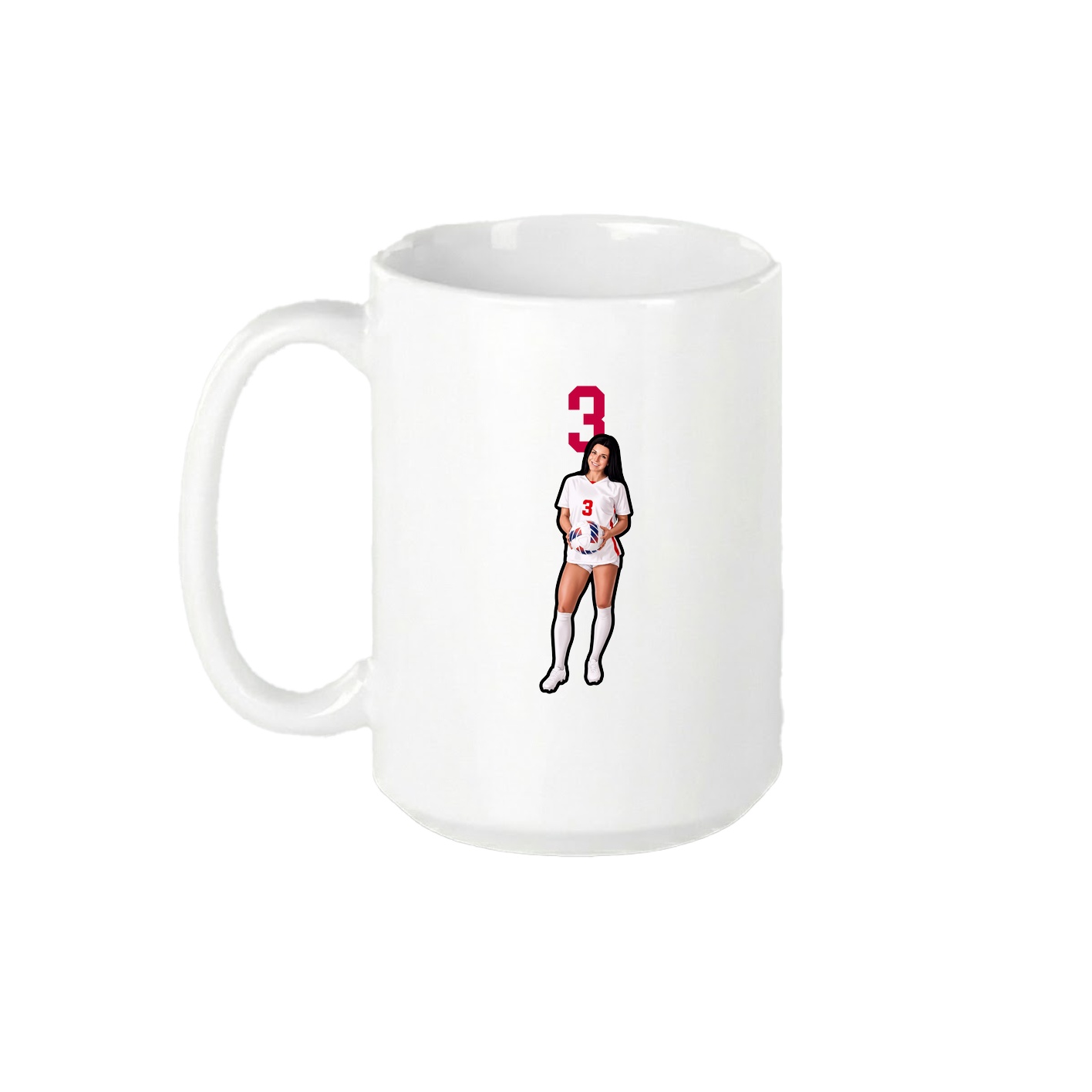 15oz Coffee Mug — Number Top in White